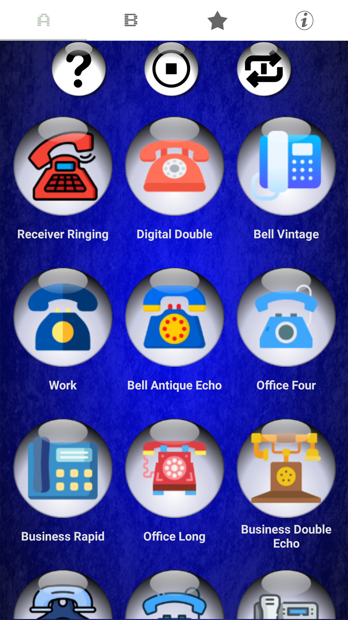 اسکرین شات 1 برنامه LOUD Telephone Ringtones