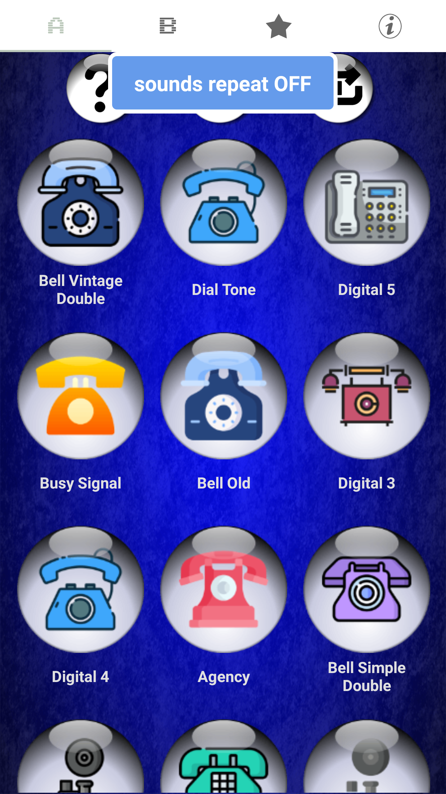 اسکرین شات 4 برنامه LOUD Telephone Ringtones