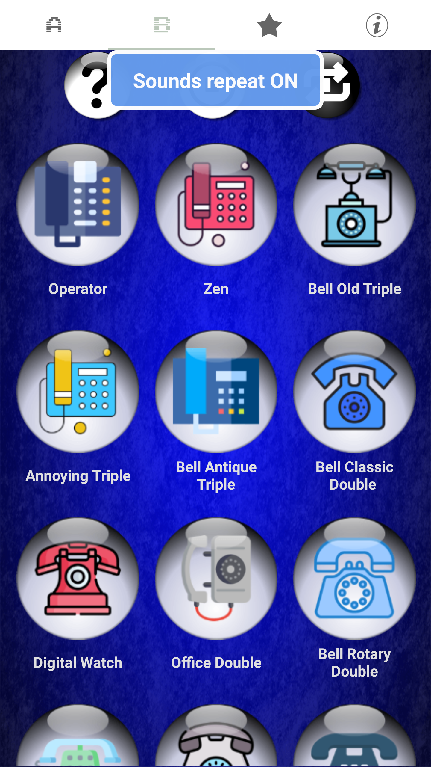 اسکرین شات 3 برنامه LOUD Telephone Ringtones