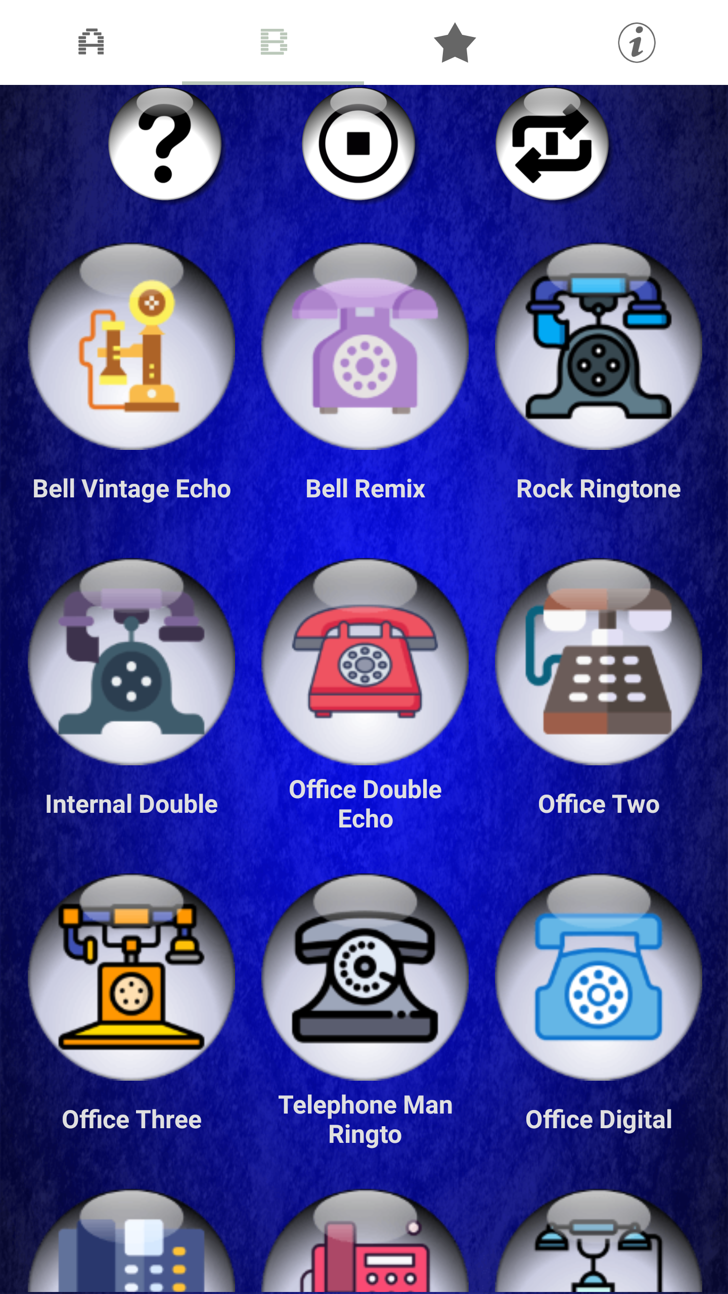 اسکرین شات 2 برنامه LOUD Telephone Ringtones