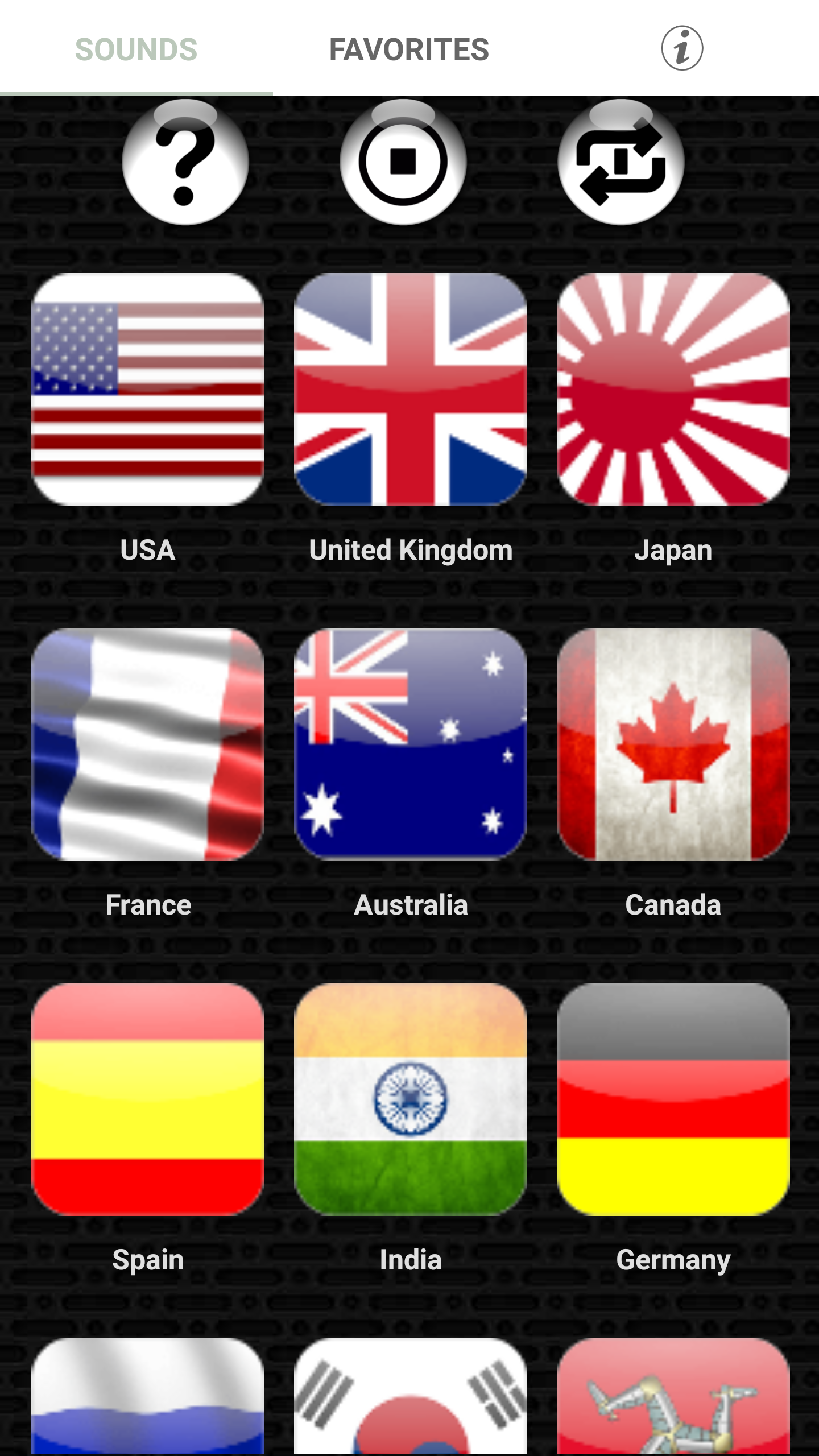 اسکرین شات 1 برنامه World Anthem Ringtones