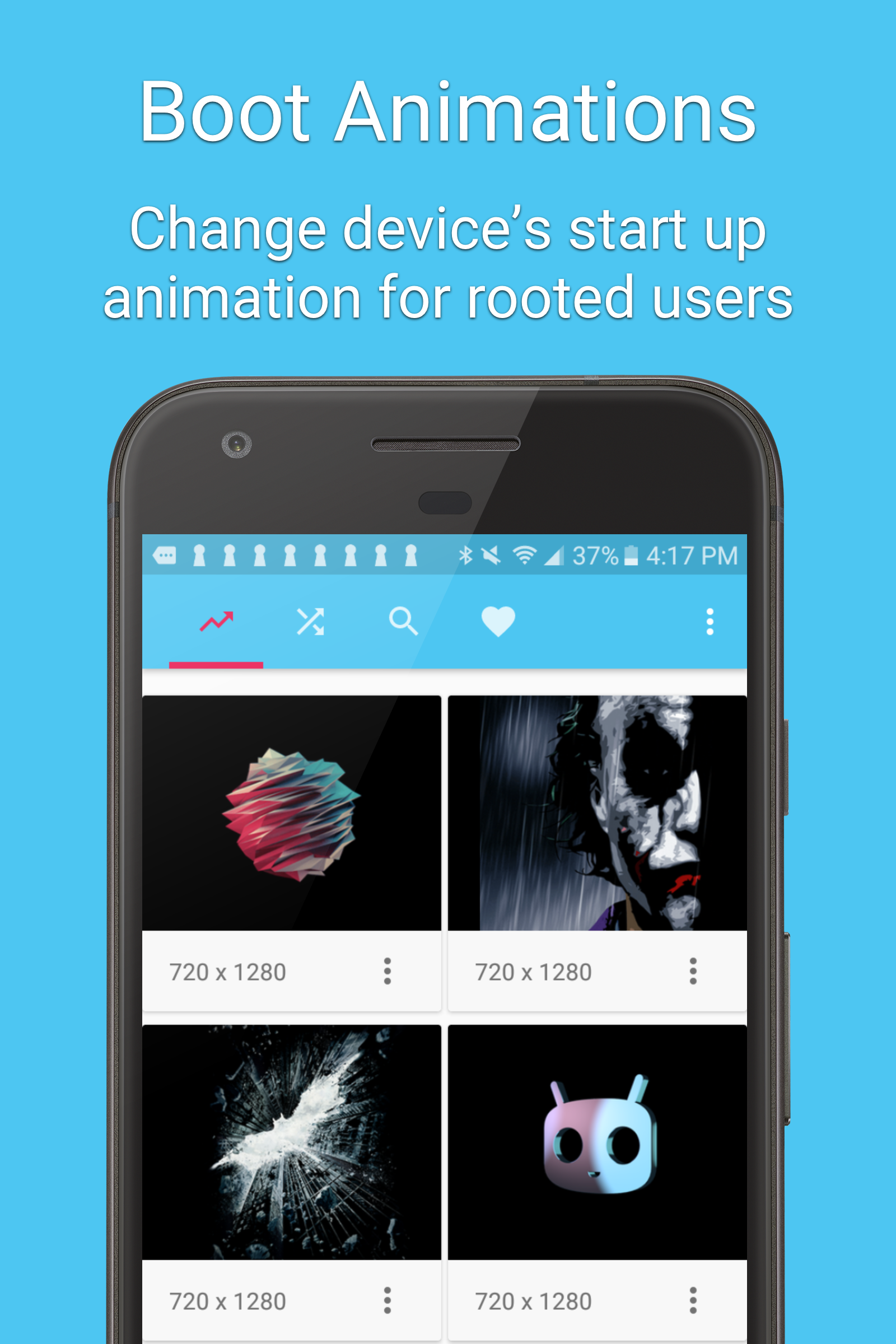 اسکرین شات 1 برنامه Boot Animations for Superuser
