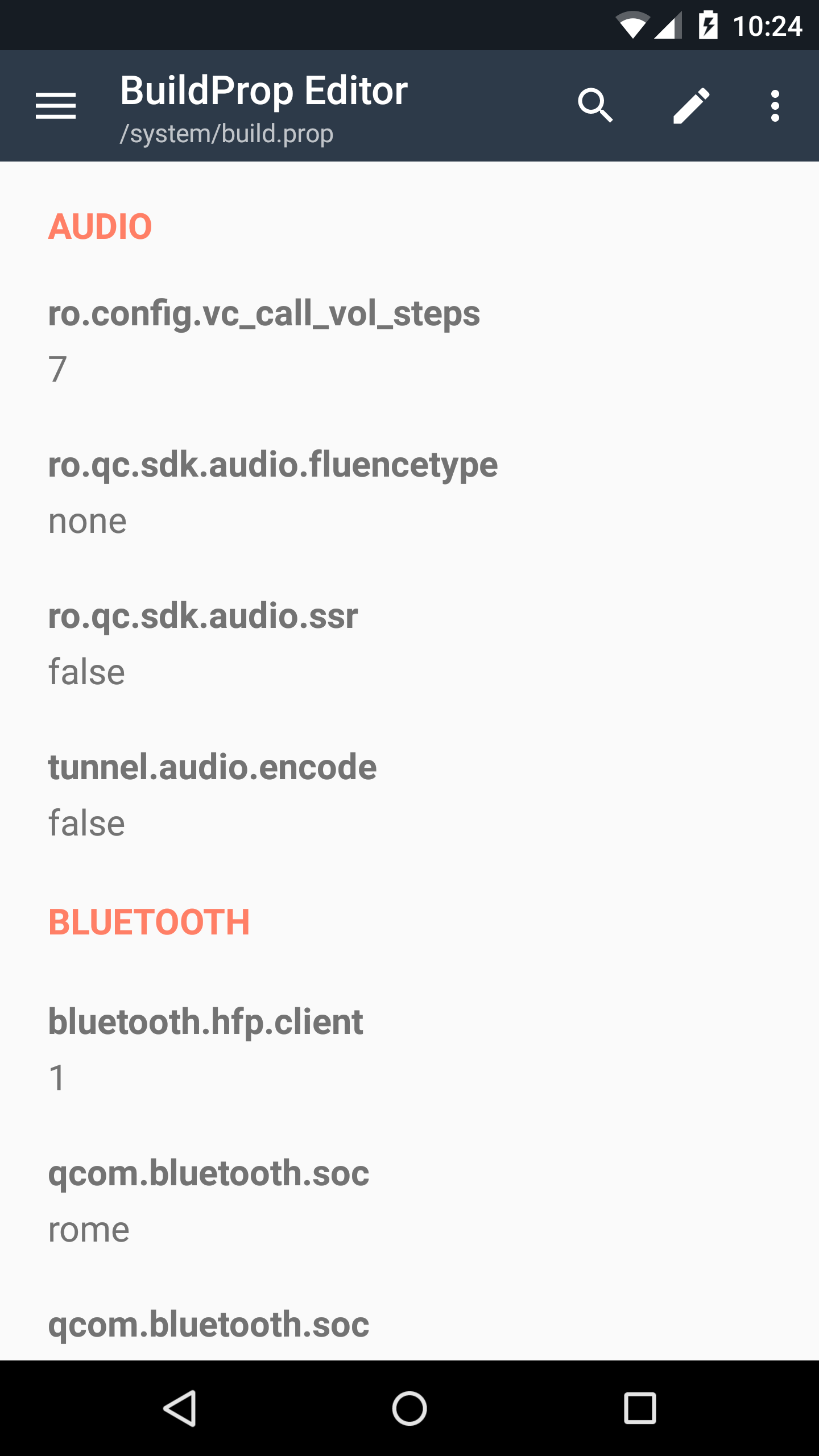 اسکرین شات 1 برنامه BuildProp Editor