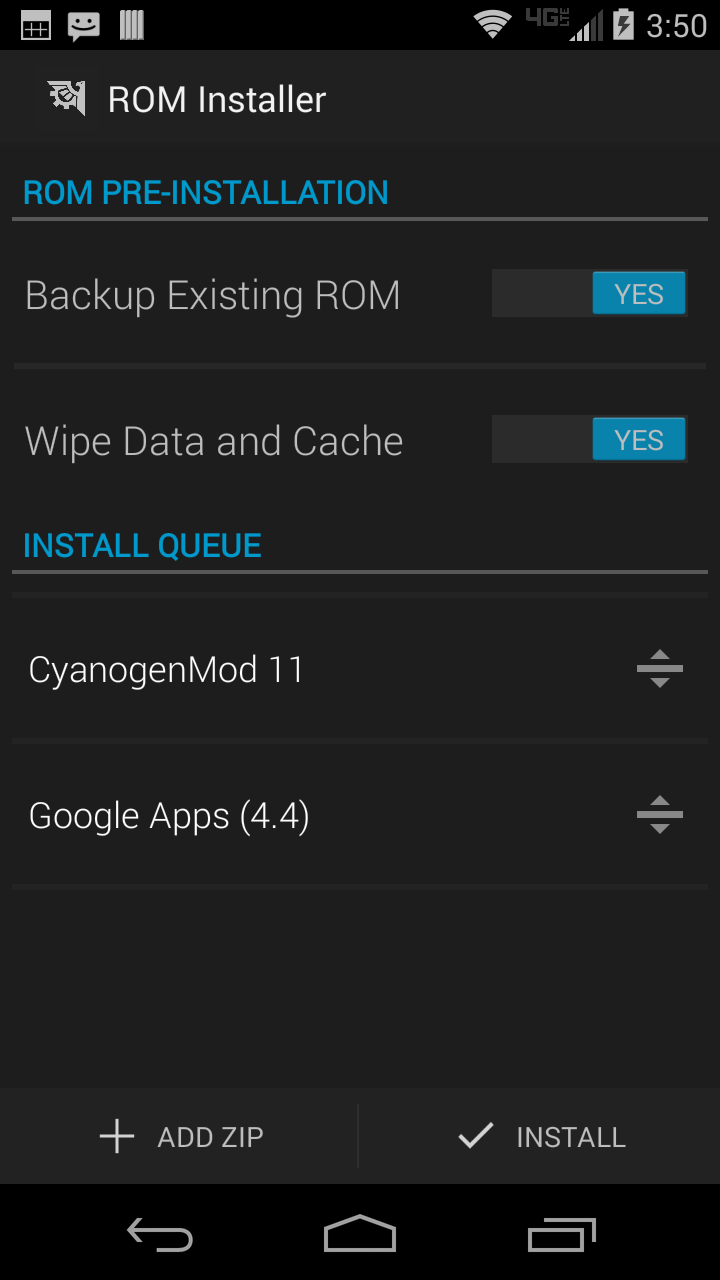اسکرین شات 5 برنامه ROM Installer