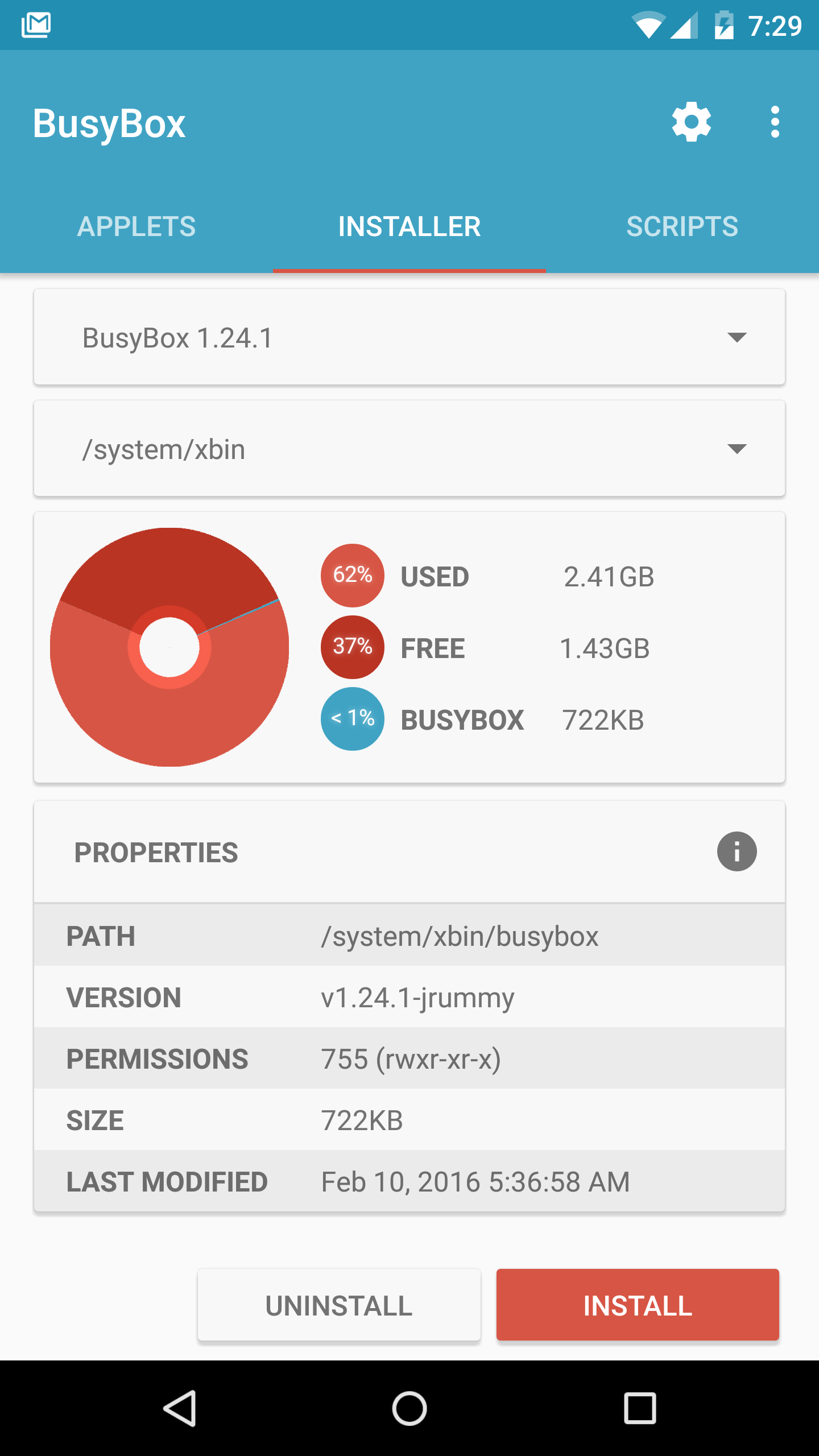 اسکرین شات 1 برنامه BusyBox for Android
