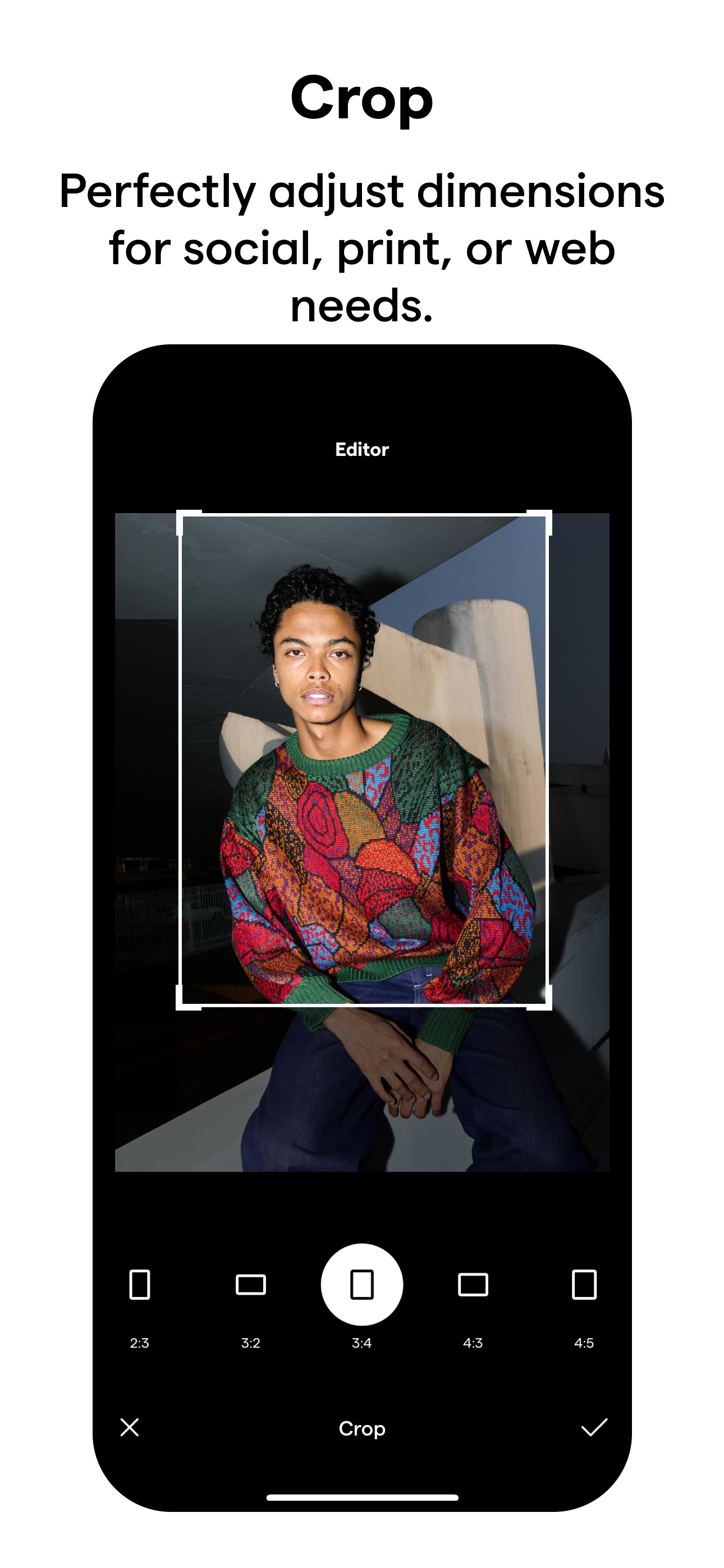 اسکرین شات 4 برنامه InstaSize: AI Photo Editor