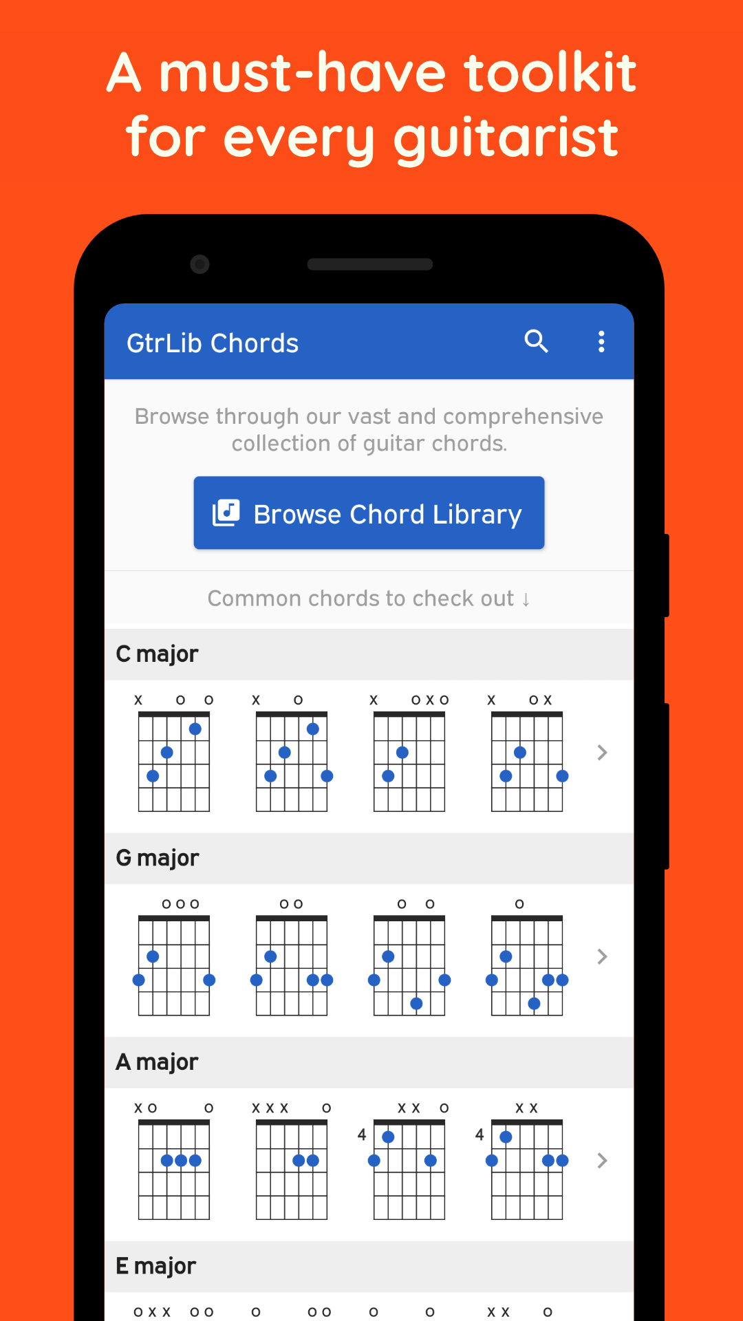 اسکرین شات 6 برنامه GtrLib Chords - Guitar Chords