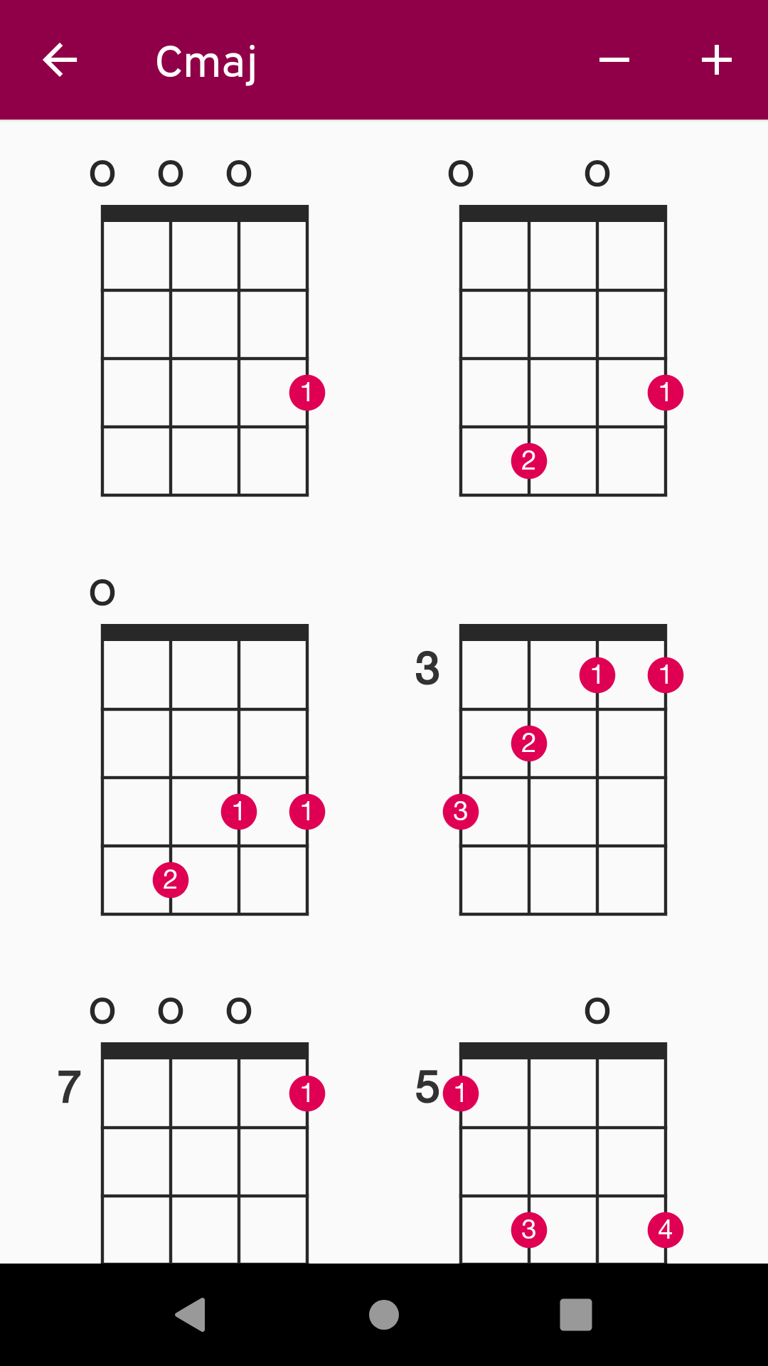 اسکرین شات 3 برنامه UkeLib - Ukulele Chord Charts