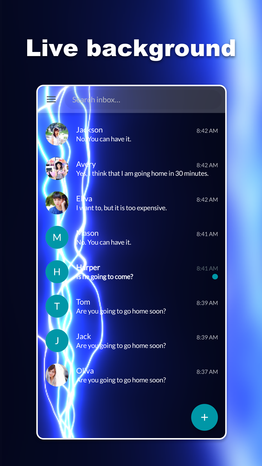 اسکرین شات 4 برنامه Color SMS - My photo SMS