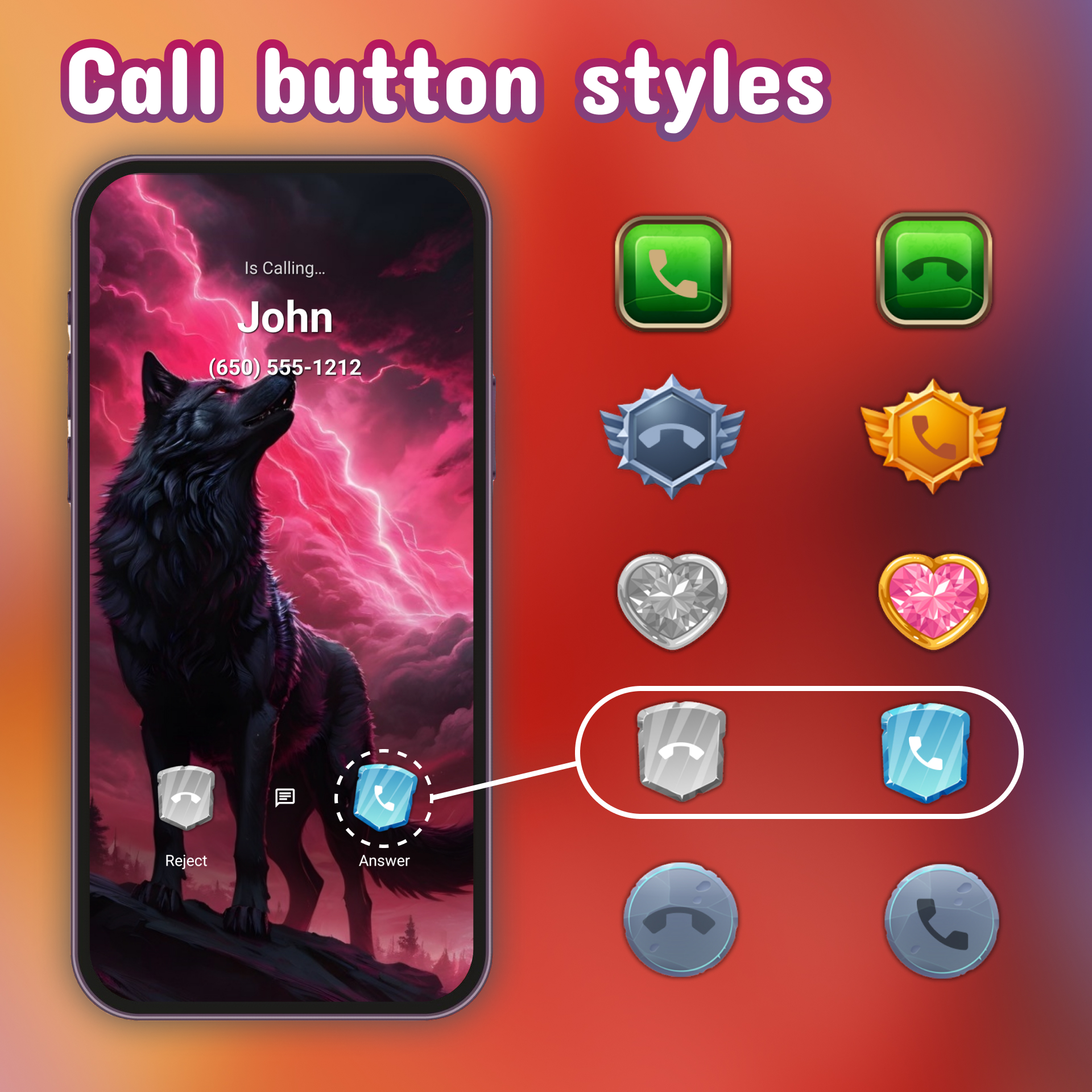 اسکرین شات 1 برنامه Color phone: Photo dialer