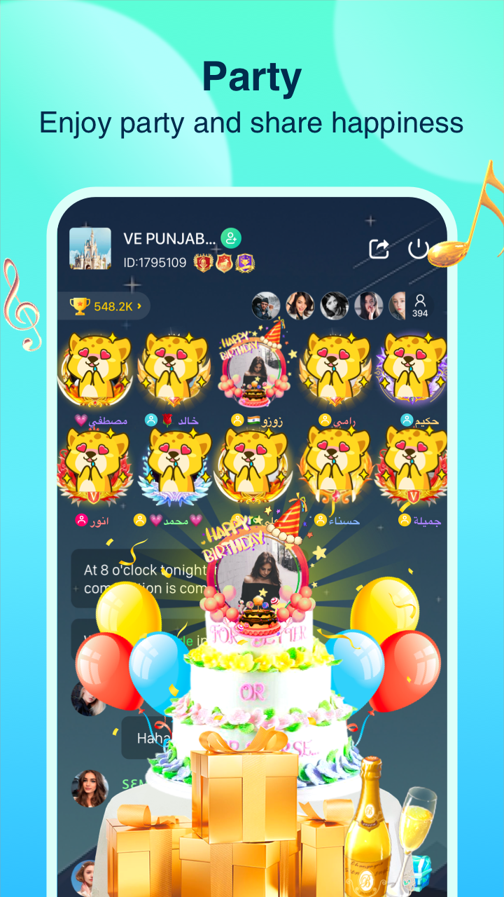 اسکرین شات 3 برنامه Falla-Group Voice Chat Rooms