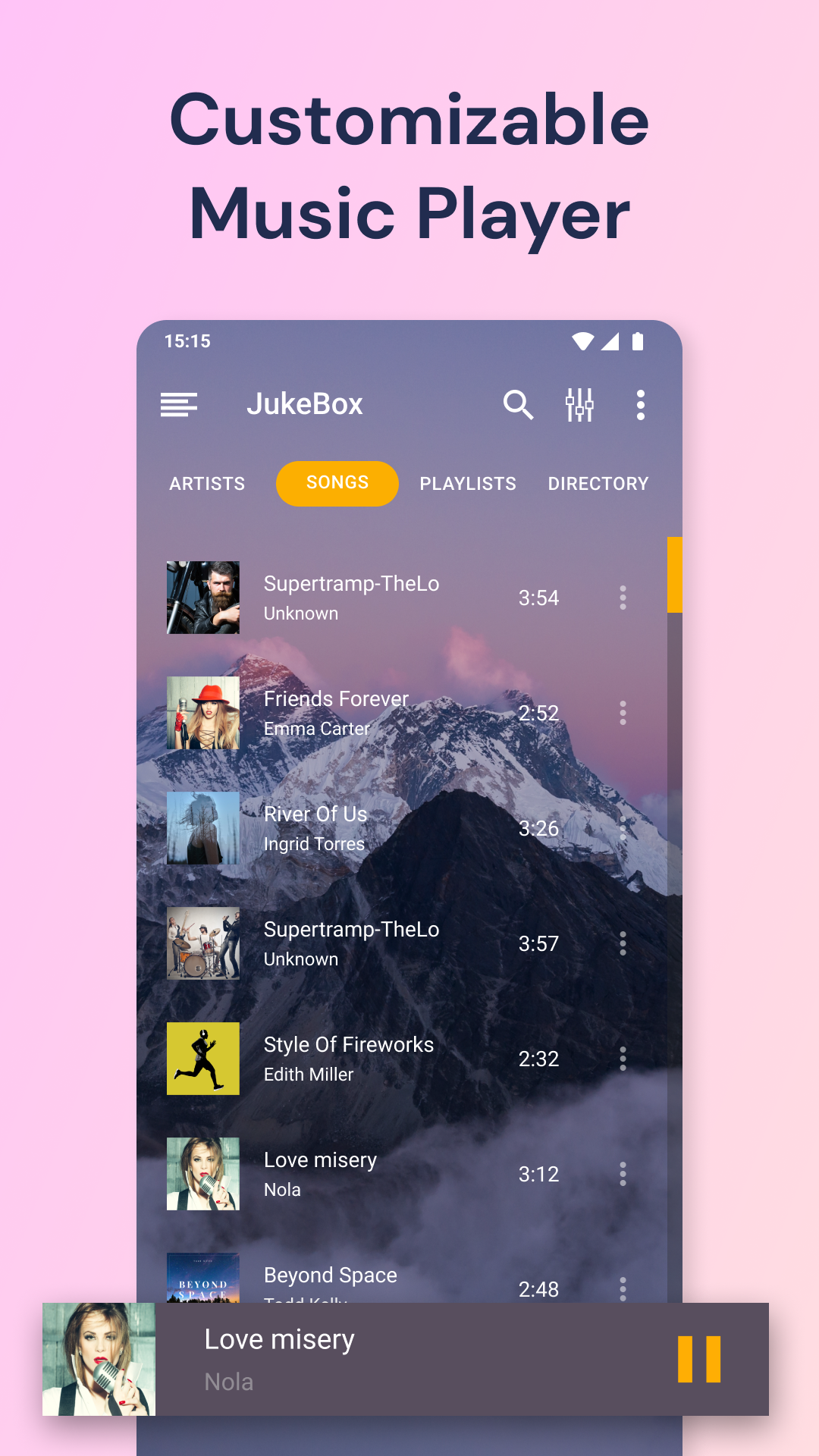 اسکرین شات 5 برنامه Music Player - JukeBox