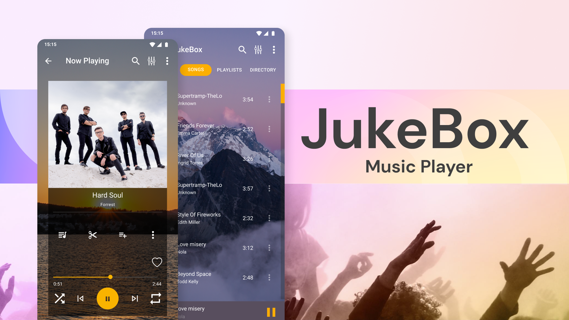 اسکرین شات 1 برنامه Music Player - JukeBox