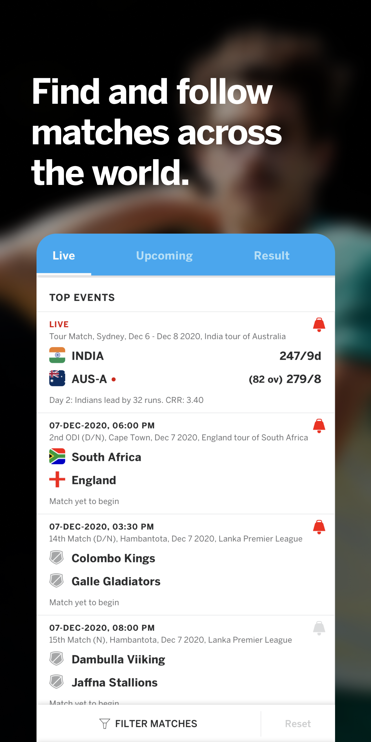 اسکرین شات 7 برنامه ESPNcricinfo - Live Cricket
