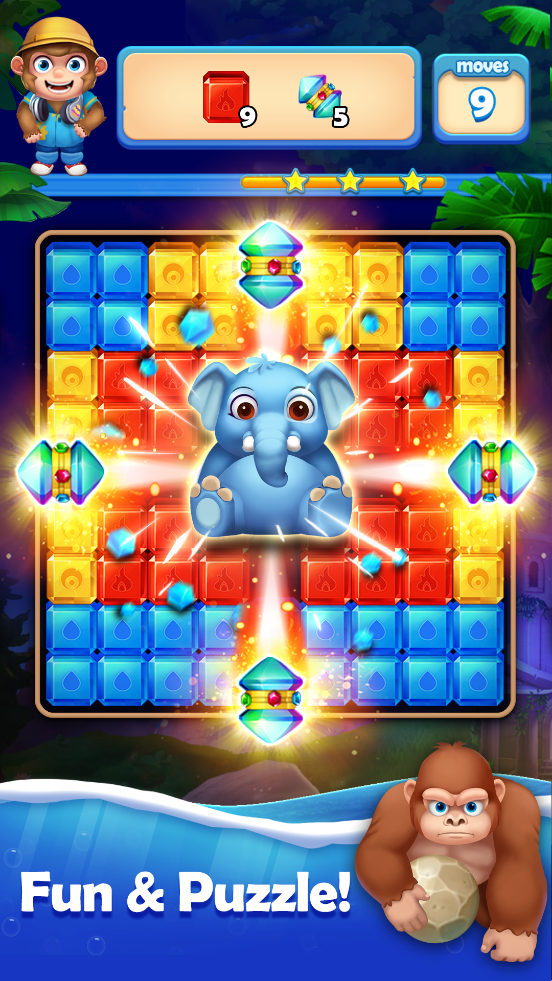 اسکرین شات 1 بازی Jungle Blast  -  Jewels Crush
