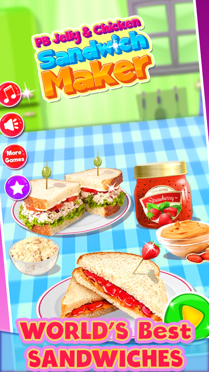 اسکرین شات 1 برنامه Peanut Butter Jelly Sandwich