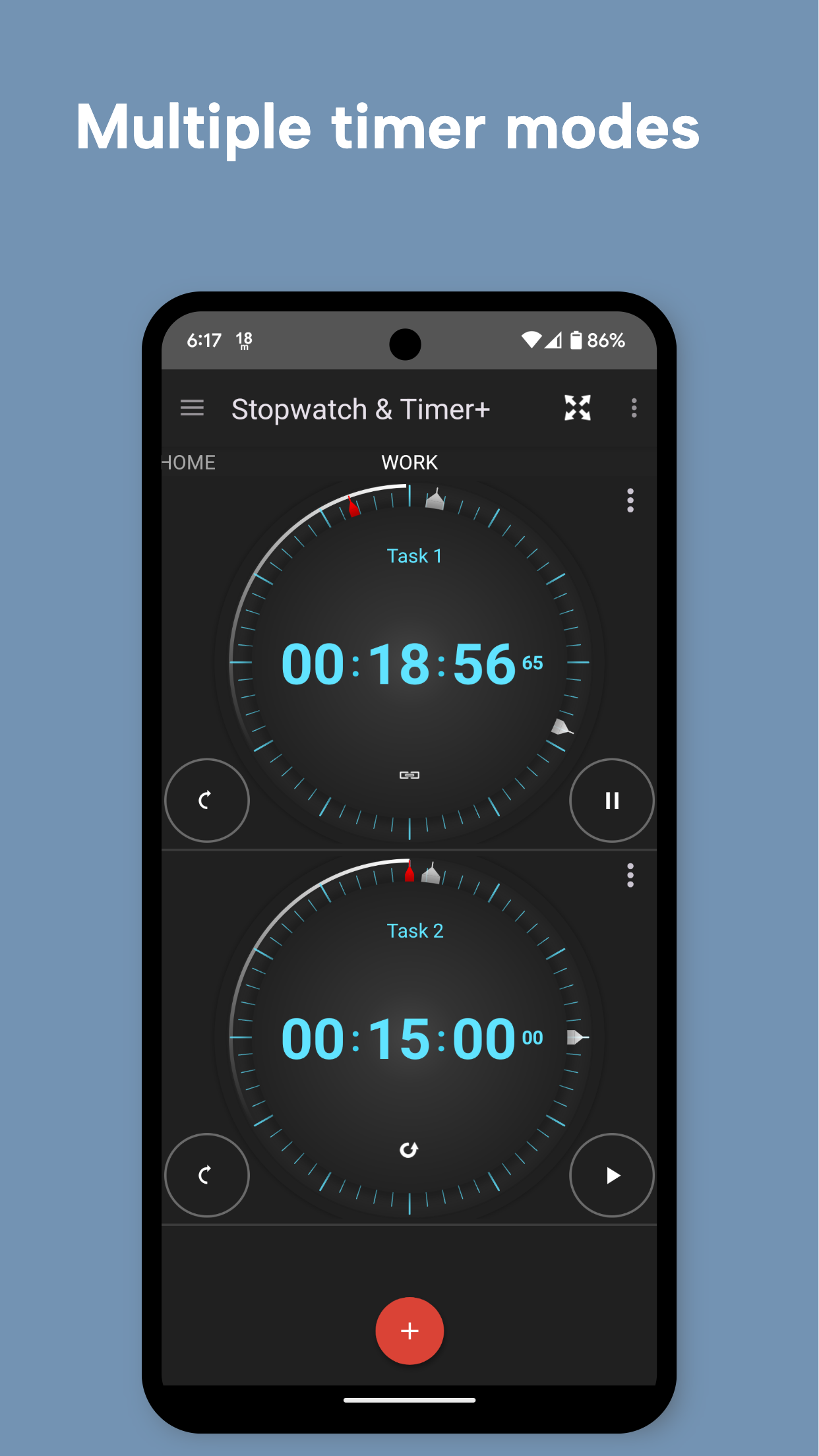 اسکرین شات 7 برنامه Multi Stopwatch & Timer+