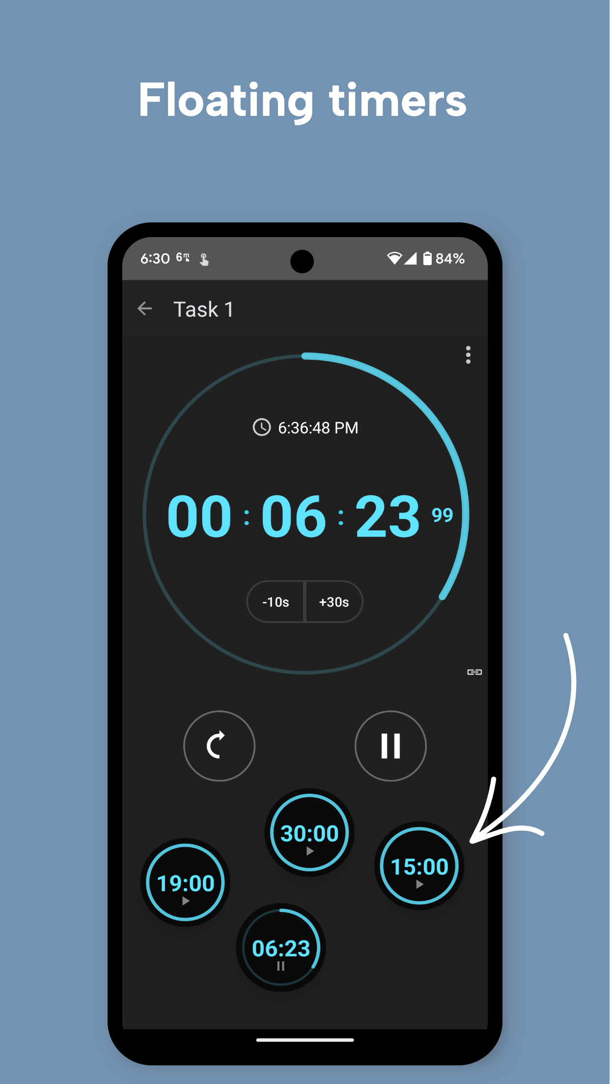 اسکرین شات 4 برنامه Multi Stopwatch & Timer+