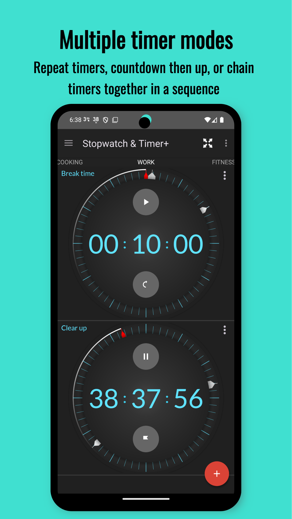 اسکرین شات 6 برنامه Multi Stopwatch & Timer+