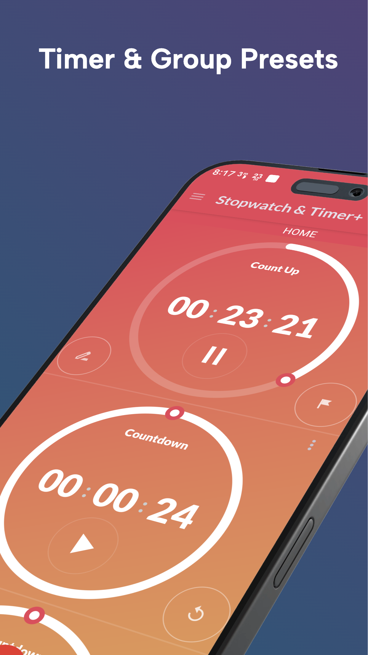 اسکرین شات 5 برنامه MultiTimer: Stopwatch & Timer+