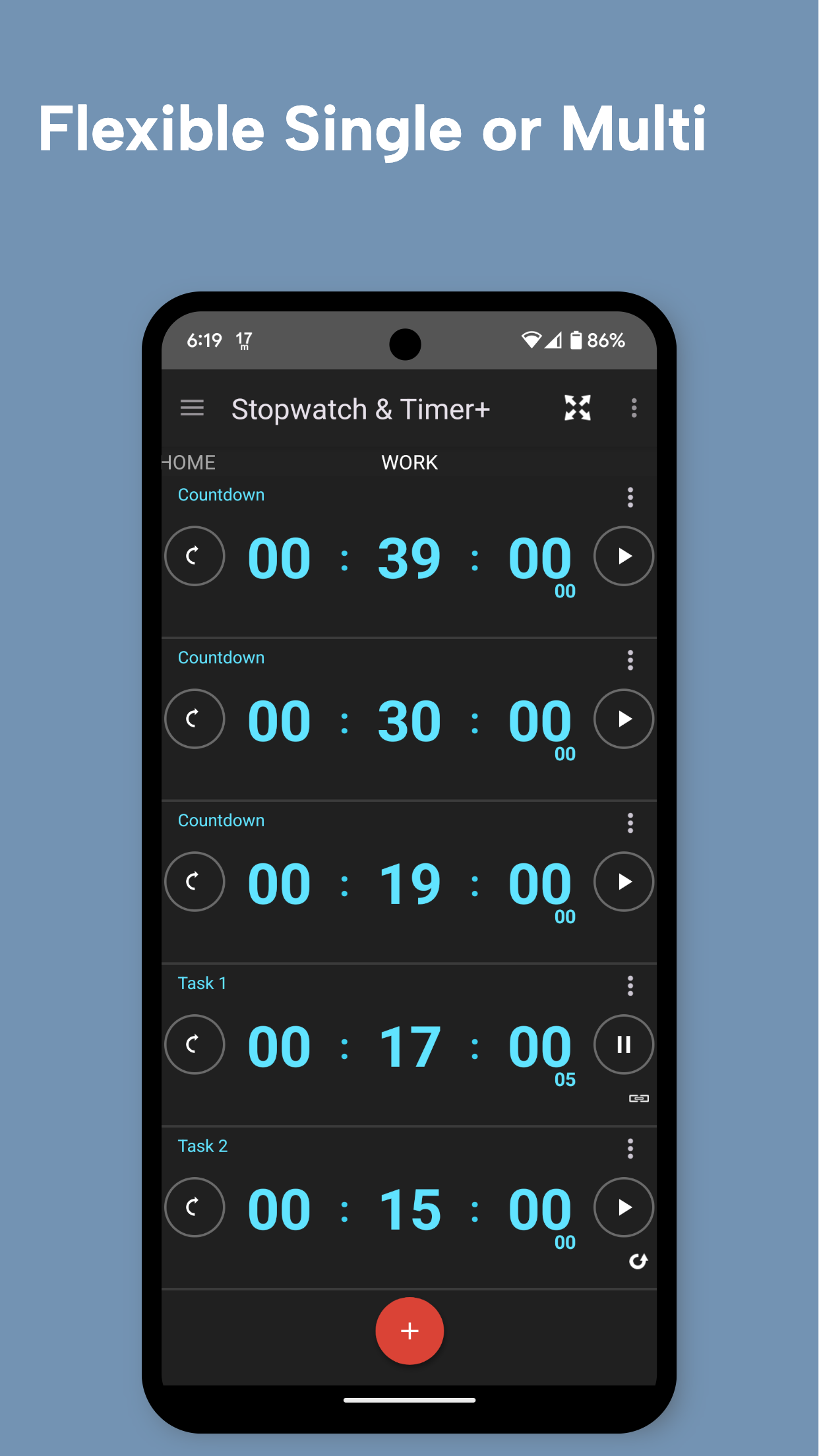 اسکرین شات 8 برنامه Multi Stopwatch & Timer+