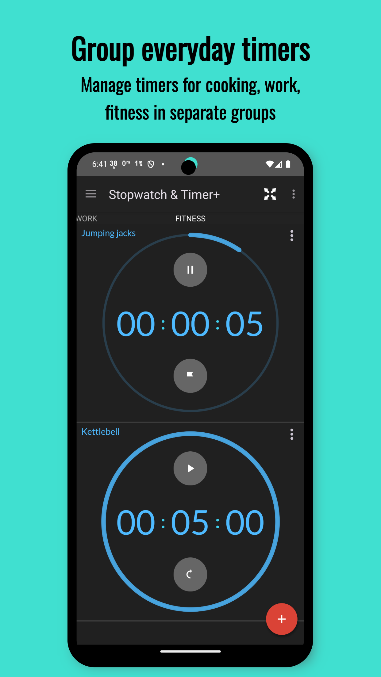 اسکرین شات 3 برنامه Multi Stopwatch & Timer+