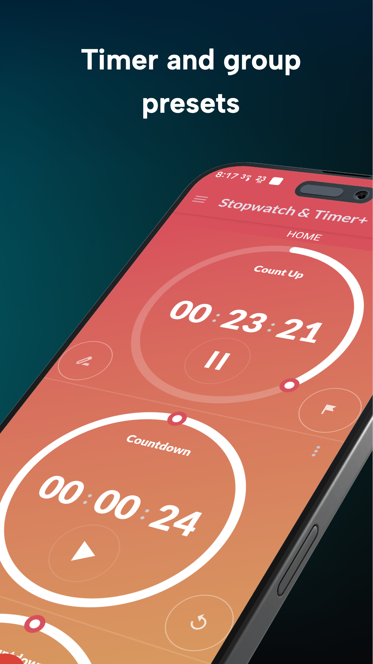 اسکرین شات 5 برنامه MultiTimer: Stopwatch & Timer+