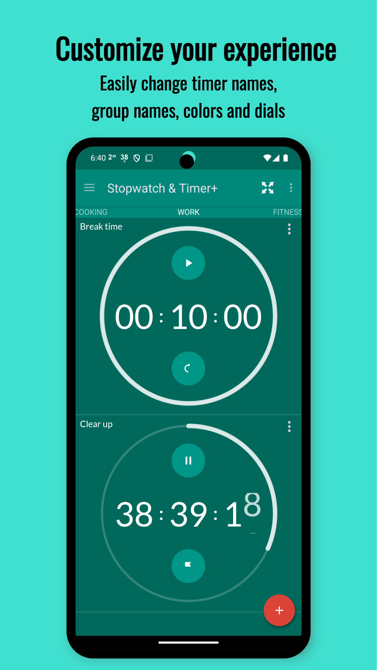 اسکرین شات 4 برنامه Multi Stopwatch & Timer+