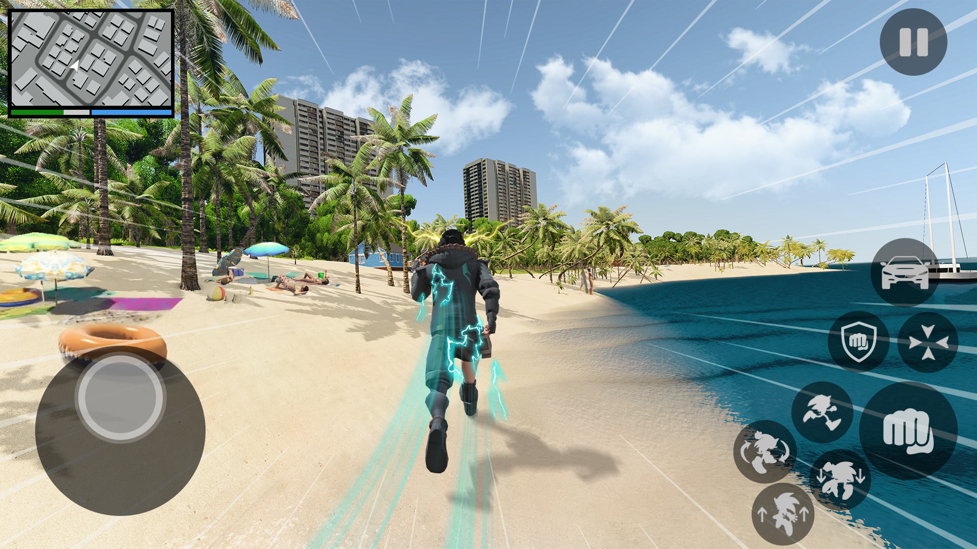 اسکرین شات 4 بازی Blue Hero Rope Game