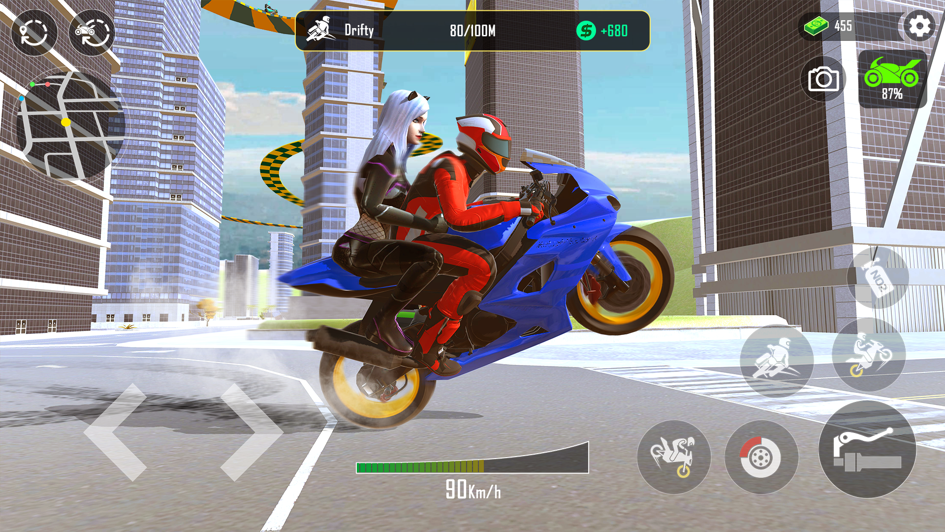 اسکرین شات 2 بازی GT Moto Stunt 3D: Driving Game