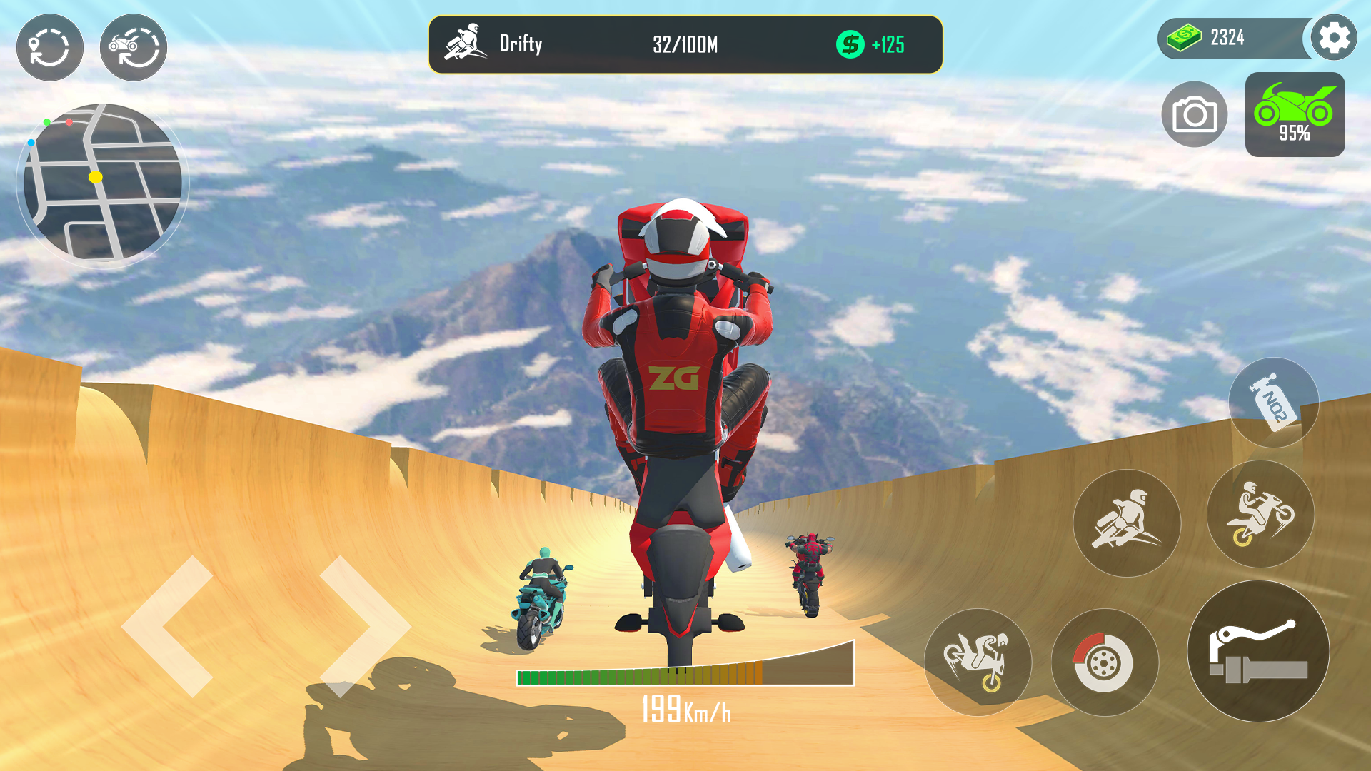 اسکرین شات 4 بازی GT Moto Stunt 3D: Driving Game