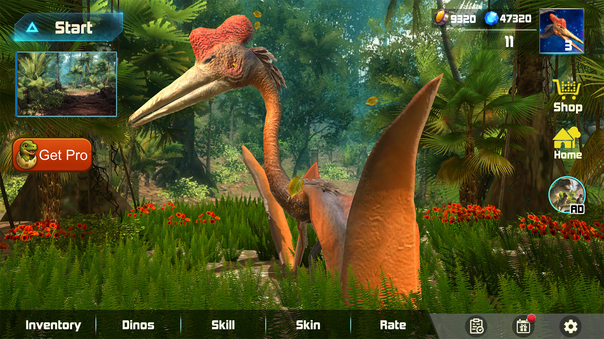 اسکرین شات 1 بازی Quetzalcoatlus Fly: Sky Titan