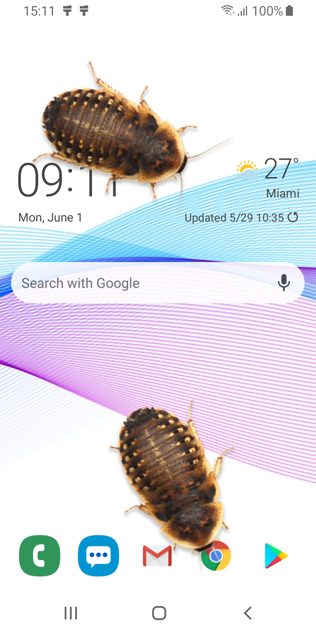 اسکرین شات 1 برنامه Bugs in Phone Funny Joke
