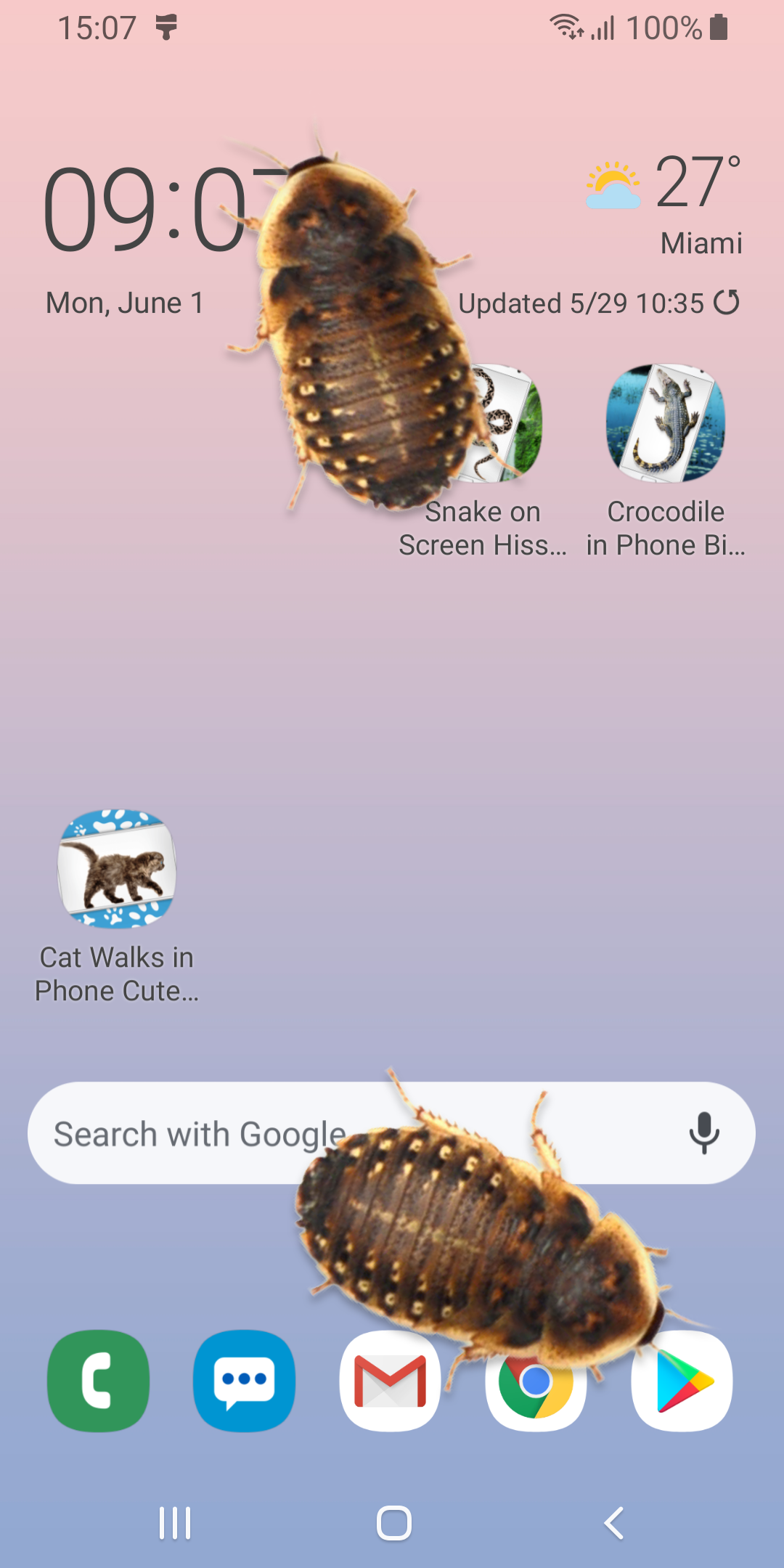 اسکرین شات 3 برنامه Bugs in Phone Funny Joke