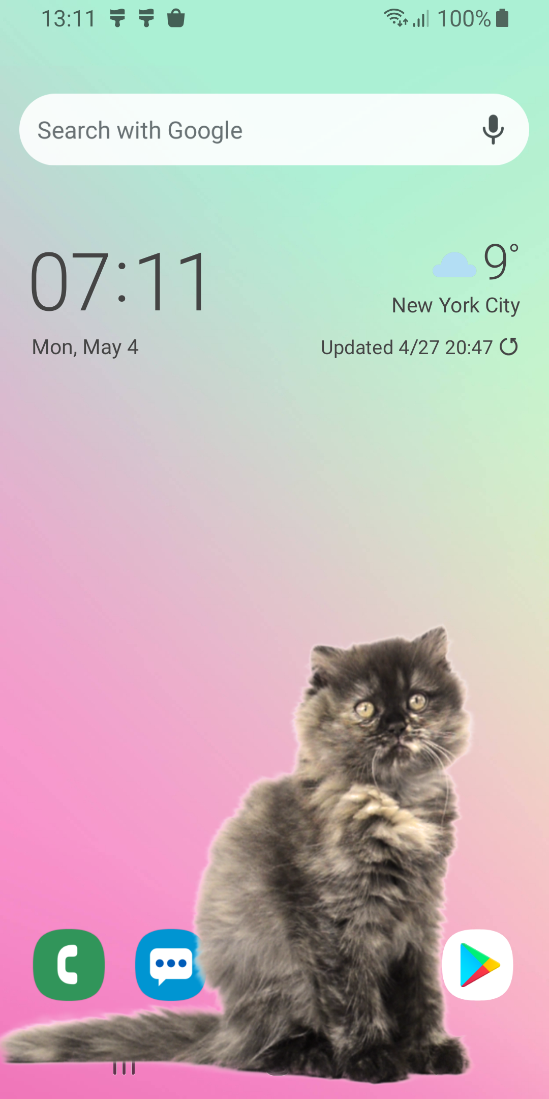 اسکرین شات 1 برنامه Cat Walks in Phone Cute Joke