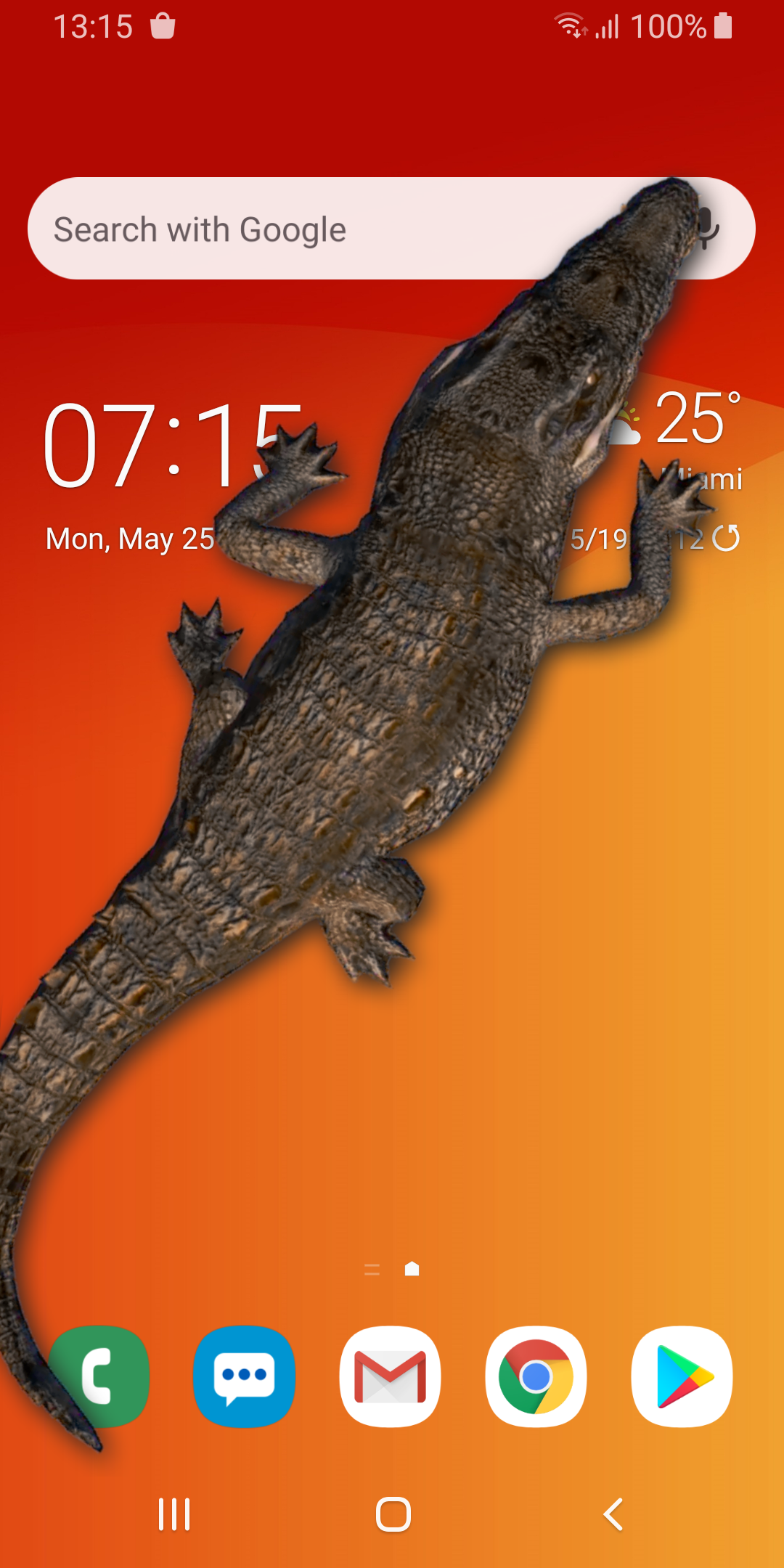 اسکرین شات 1 برنامه Crocodile in Phone Big Joke
