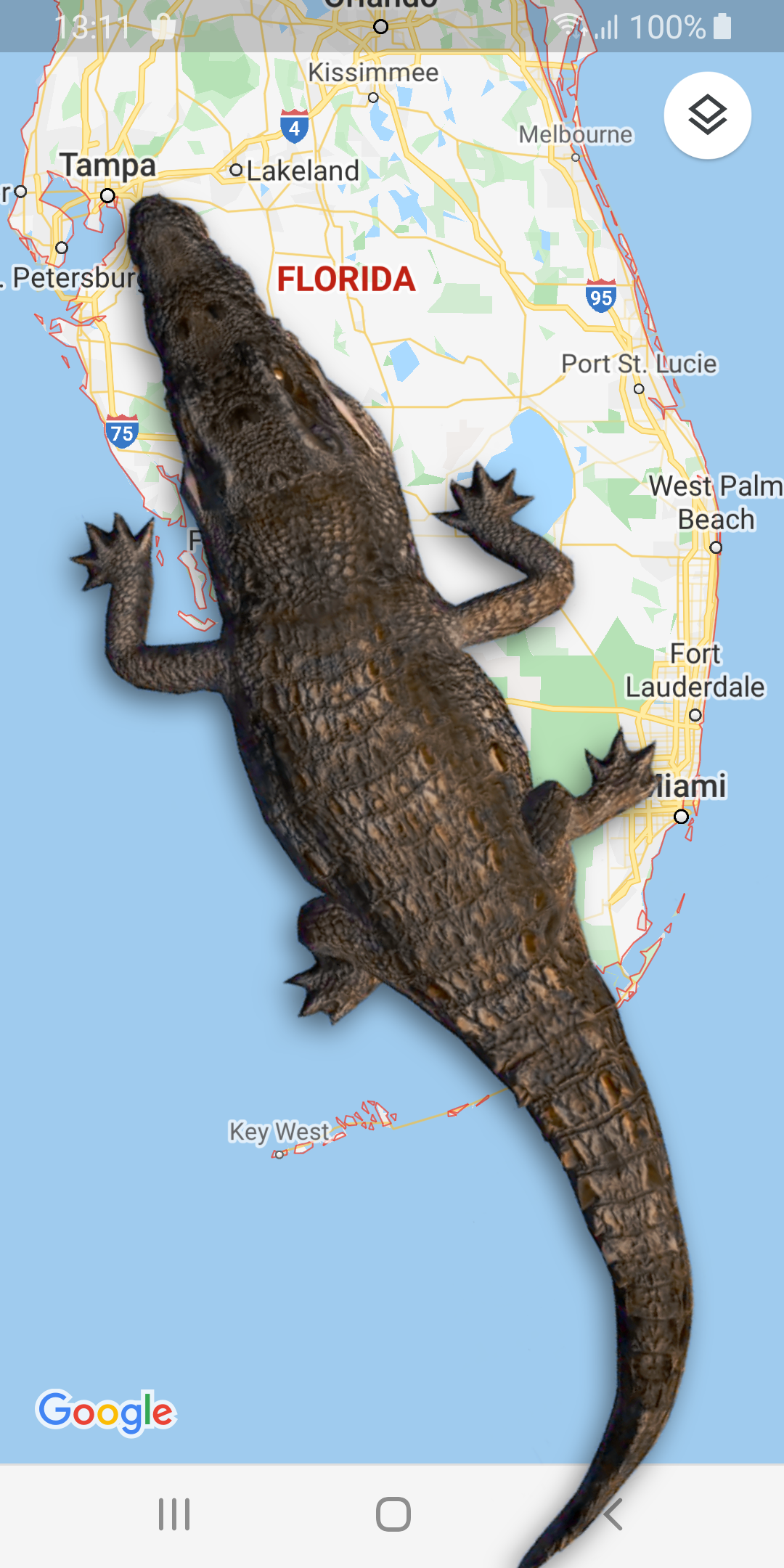 اسکرین شات 2 برنامه Crocodile in Phone Big Joke