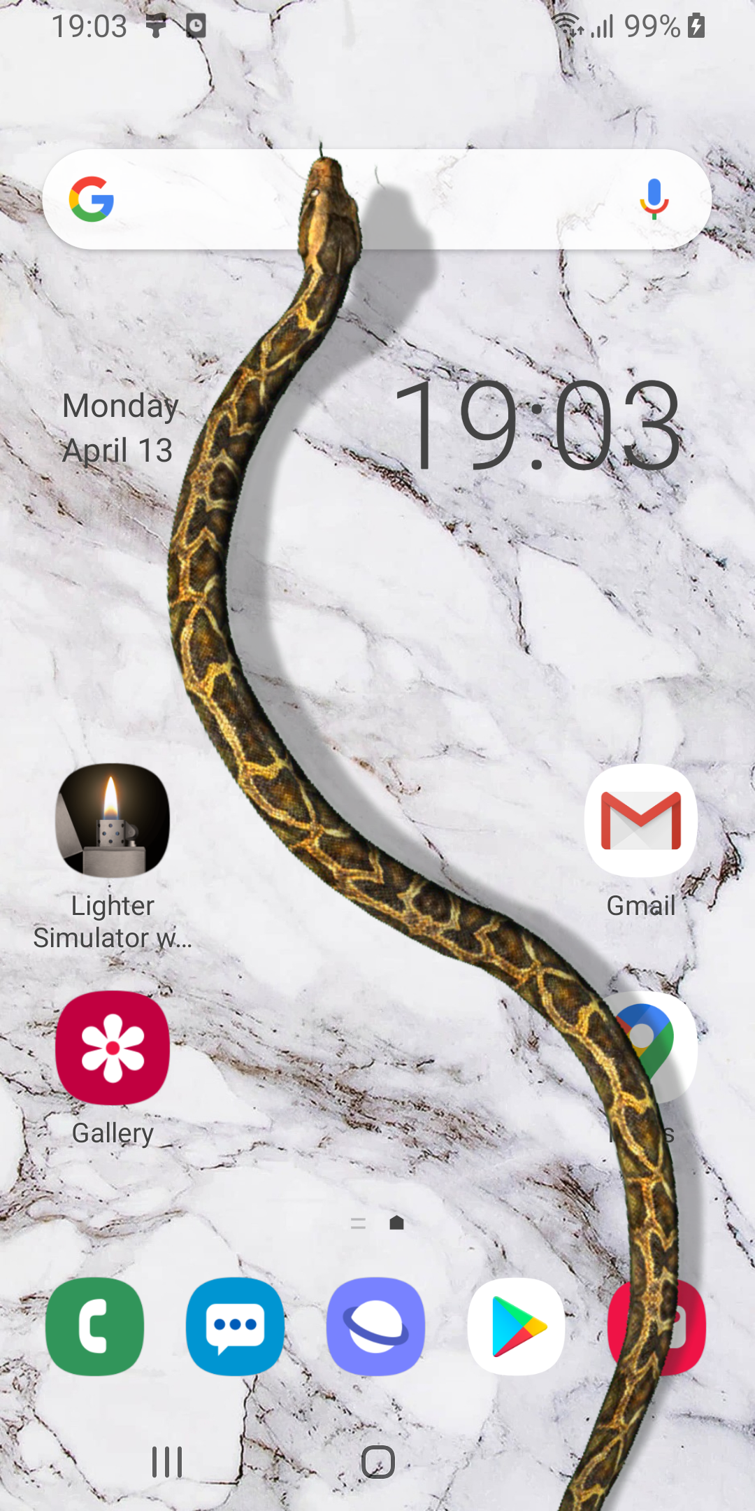 اسکرین شات 5 برنامه Snake on Screen Hissing Joke