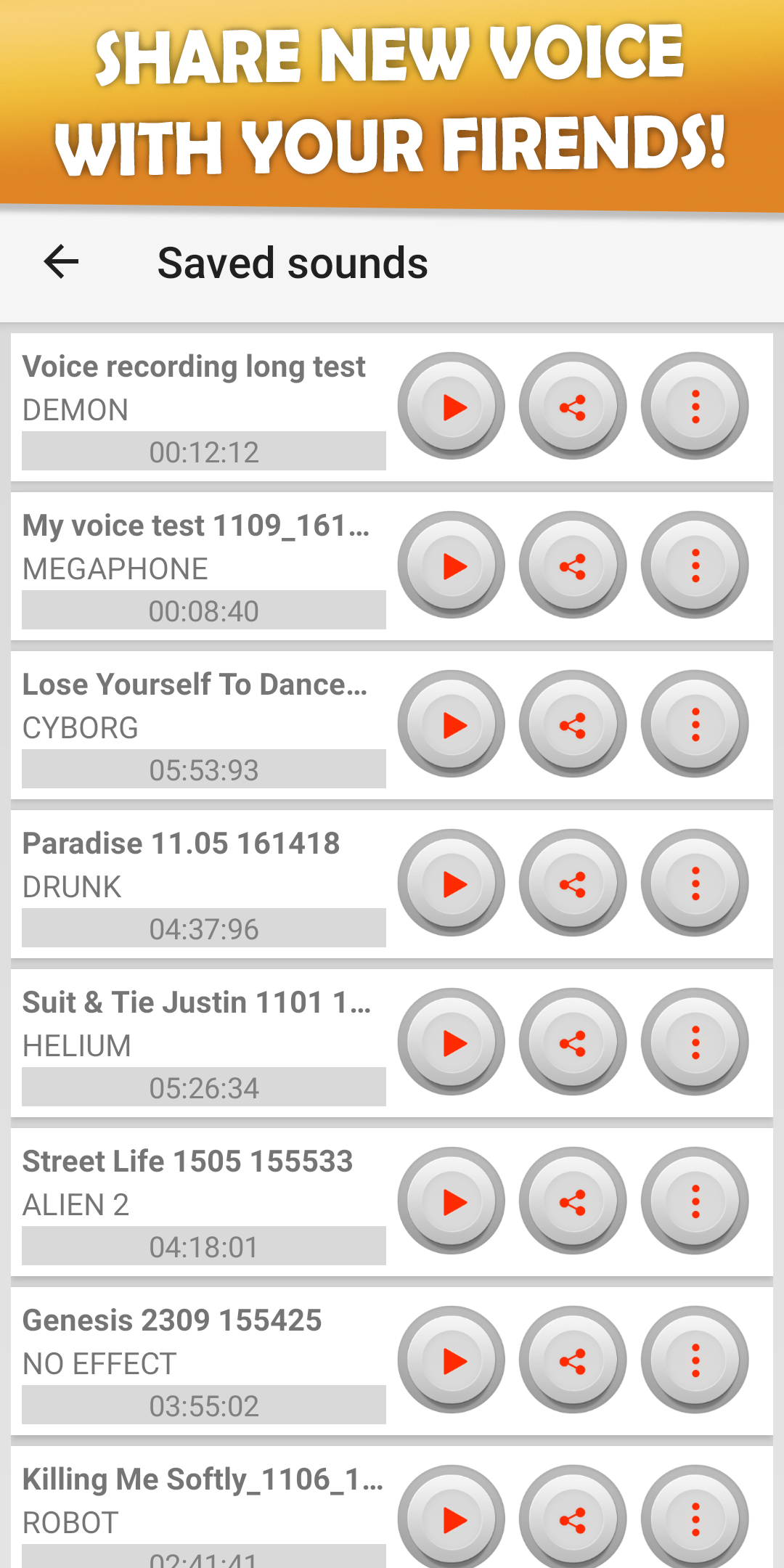 اسکرین شات 3 برنامه Voice Changer - Audio Effects