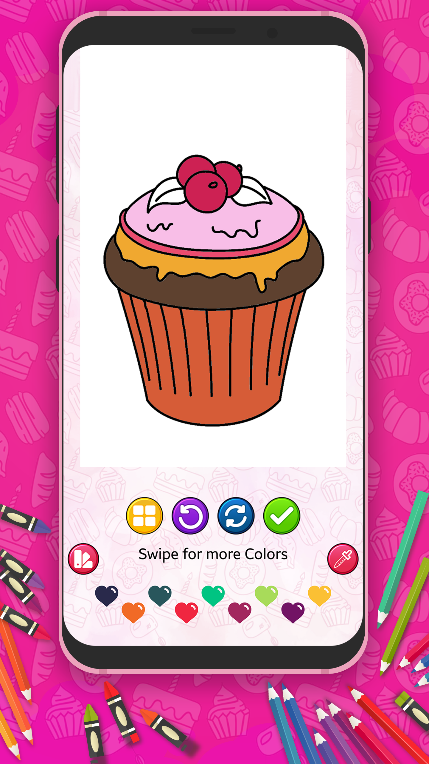 اسکرین شات 5 برنامه Cute Sweet Food Coloring Book