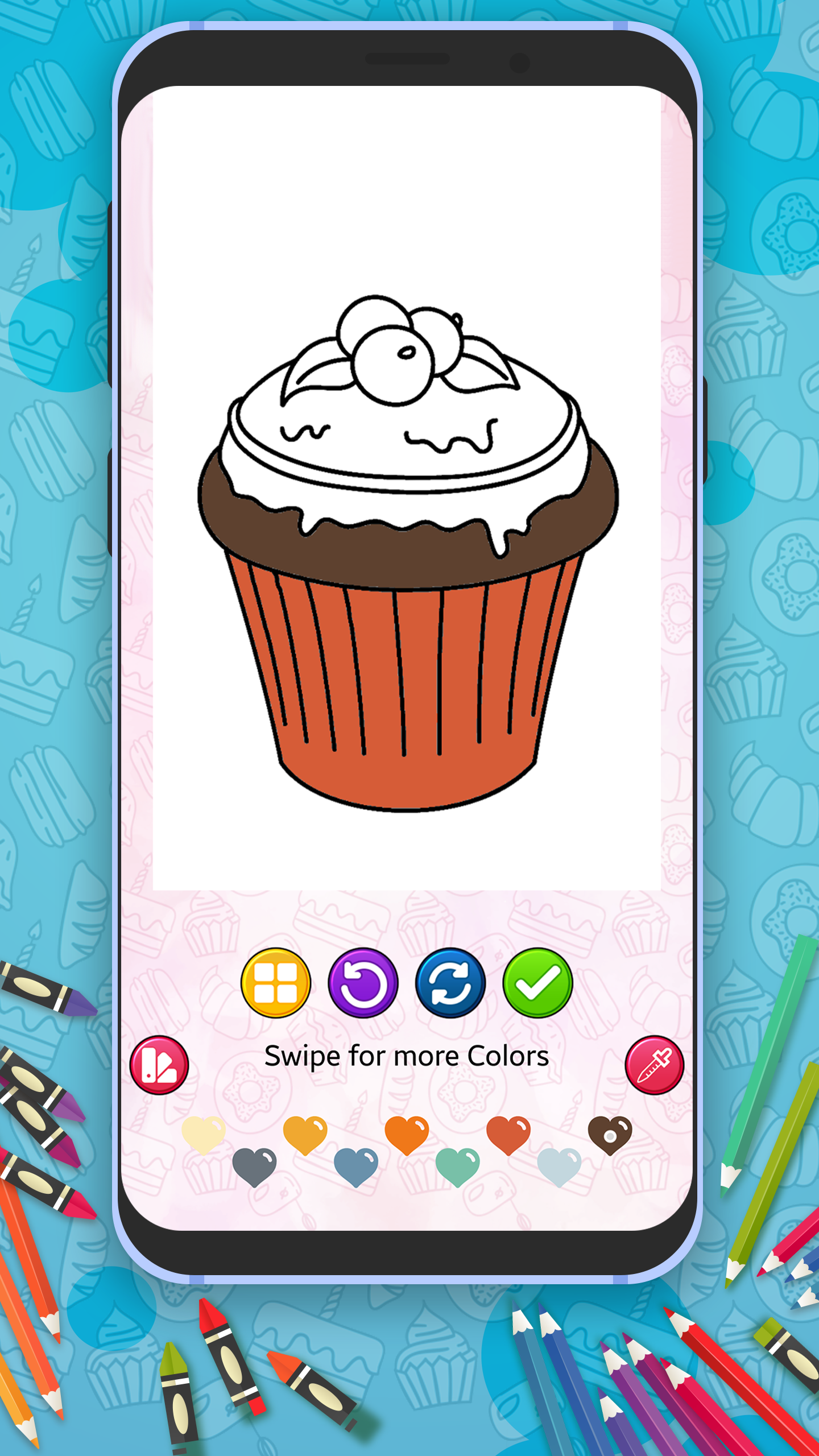 اسکرین شات 4 برنامه Cute Sweet Food Coloring Book
