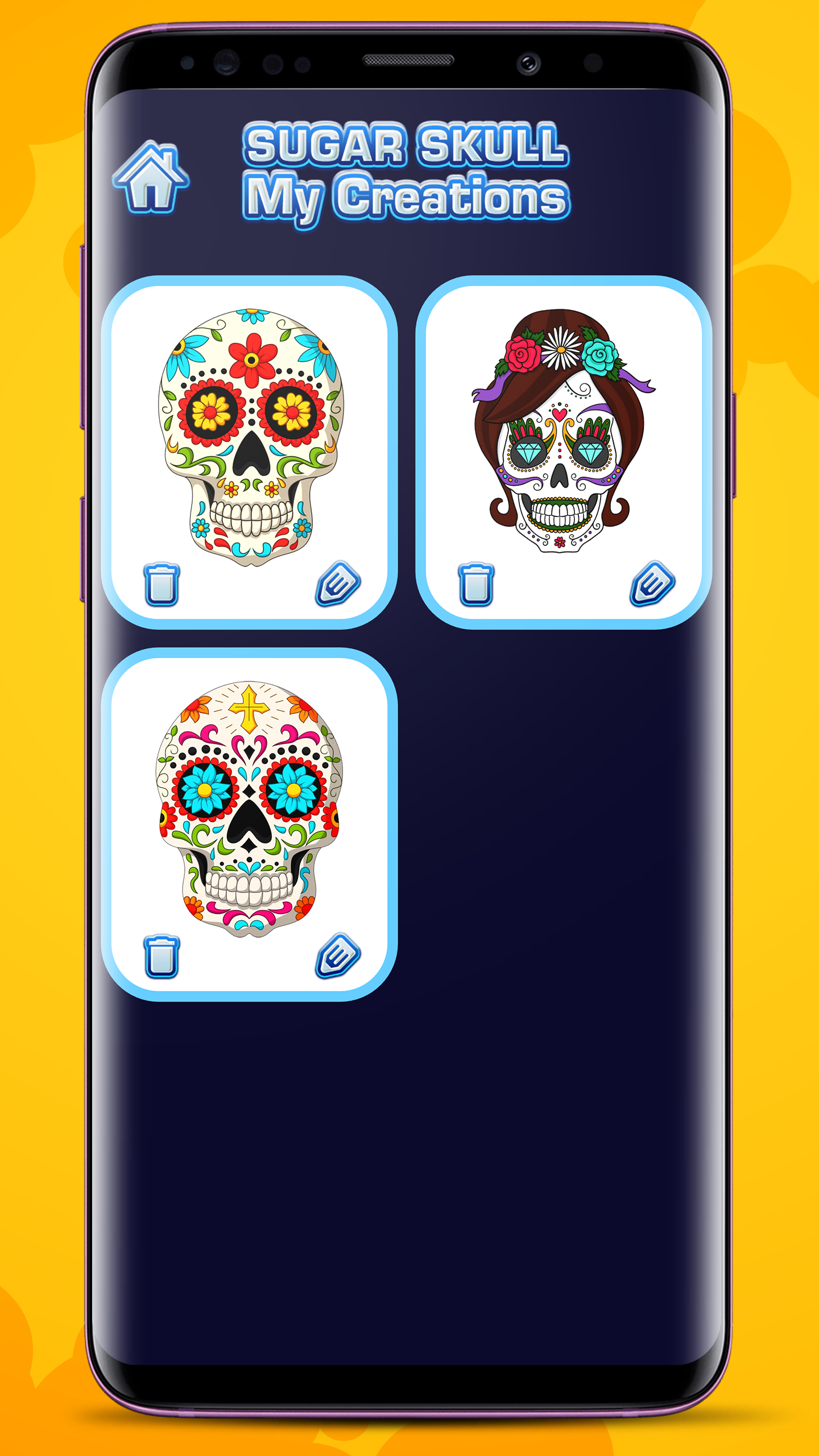 اسکرین شات 7 برنامه Sugar Skull Coloring Book
