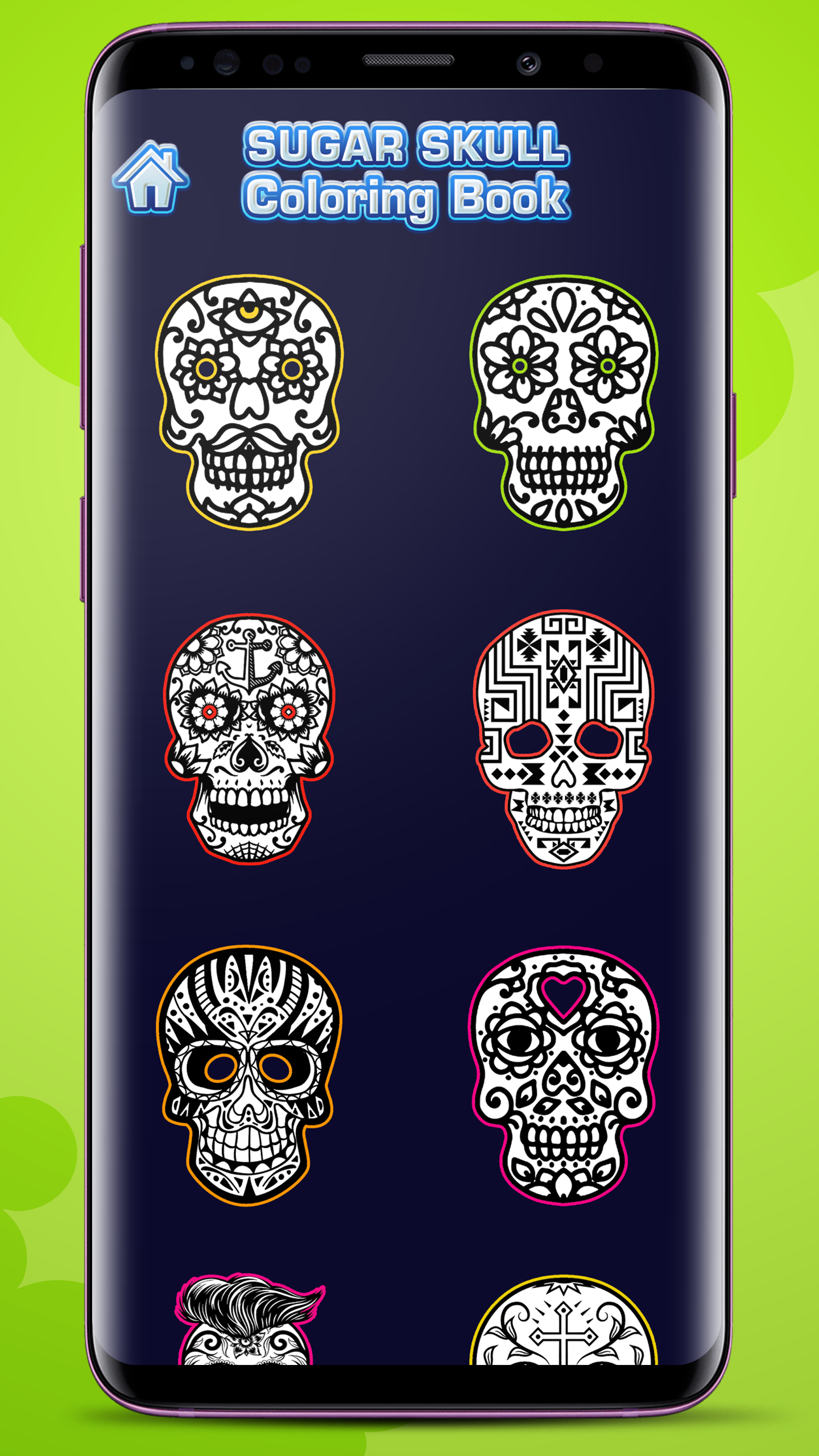 اسکرین شات 3 برنامه Sugar Skull Coloring Book