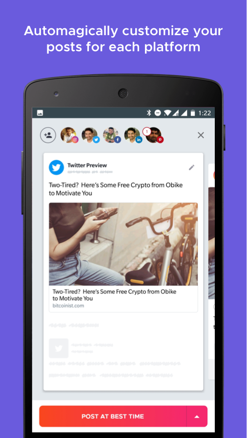 اسکرین شات 2 برنامه Crowdfire: Manage Social Media