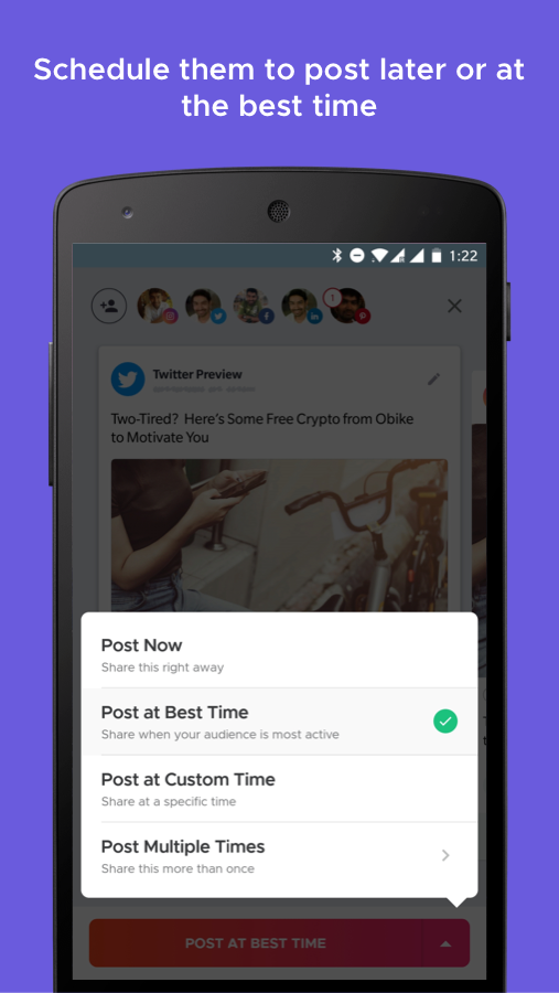 اسکرین شات 3 برنامه Crowdfire: Manage Social Media