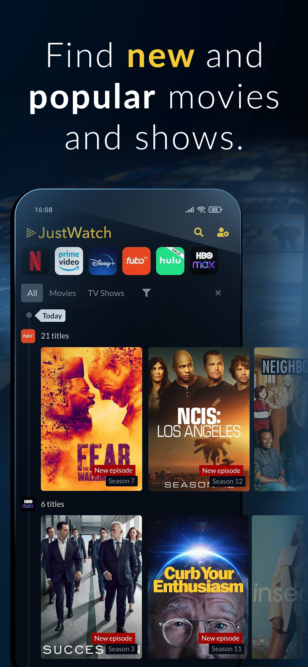 اسکرین شات 5 برنامه JustWatch - Streaming Guide