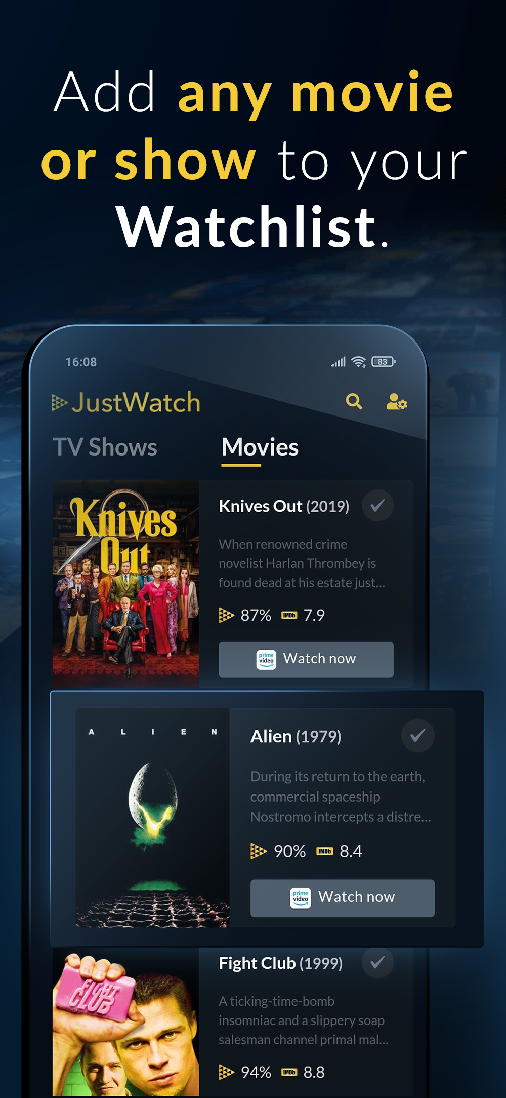 اسکرین شات 7 برنامه JustWatch - Streaming Guide