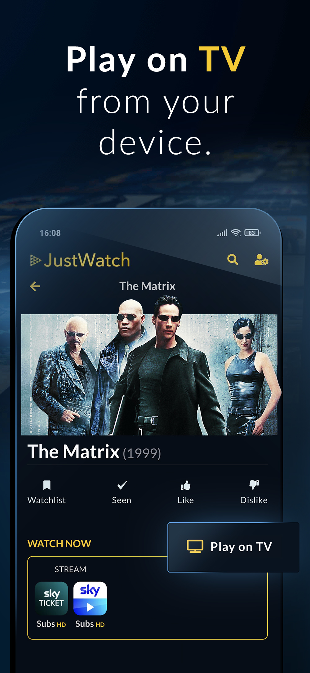 اسکرین شات 6 برنامه JustWatch - Streaming Guide