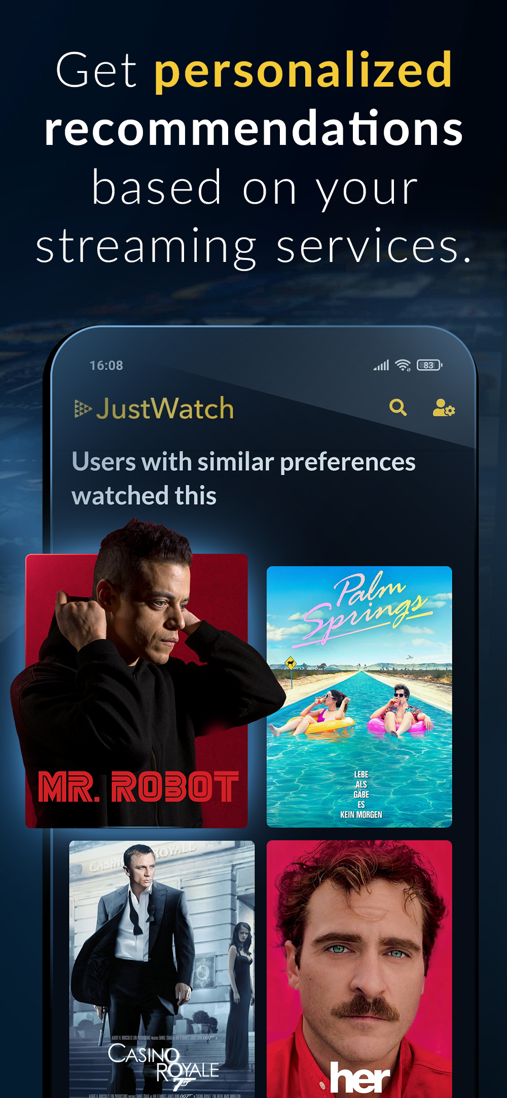 اسکرین شات 4 برنامه JustWatch - Streaming Guide
