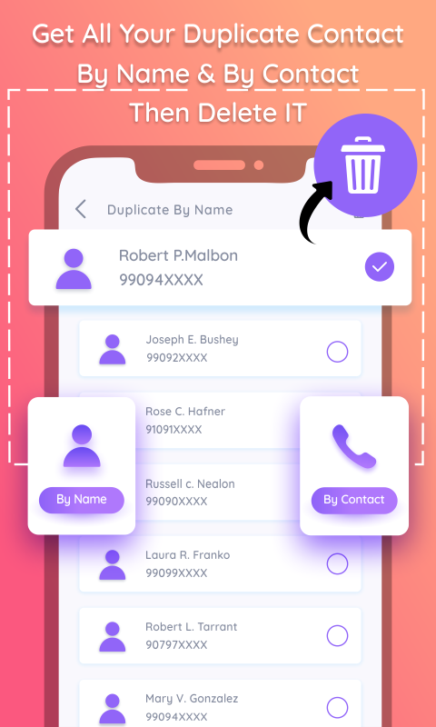 اسکرین شات 1 برنامه Deleted Contact Recovery